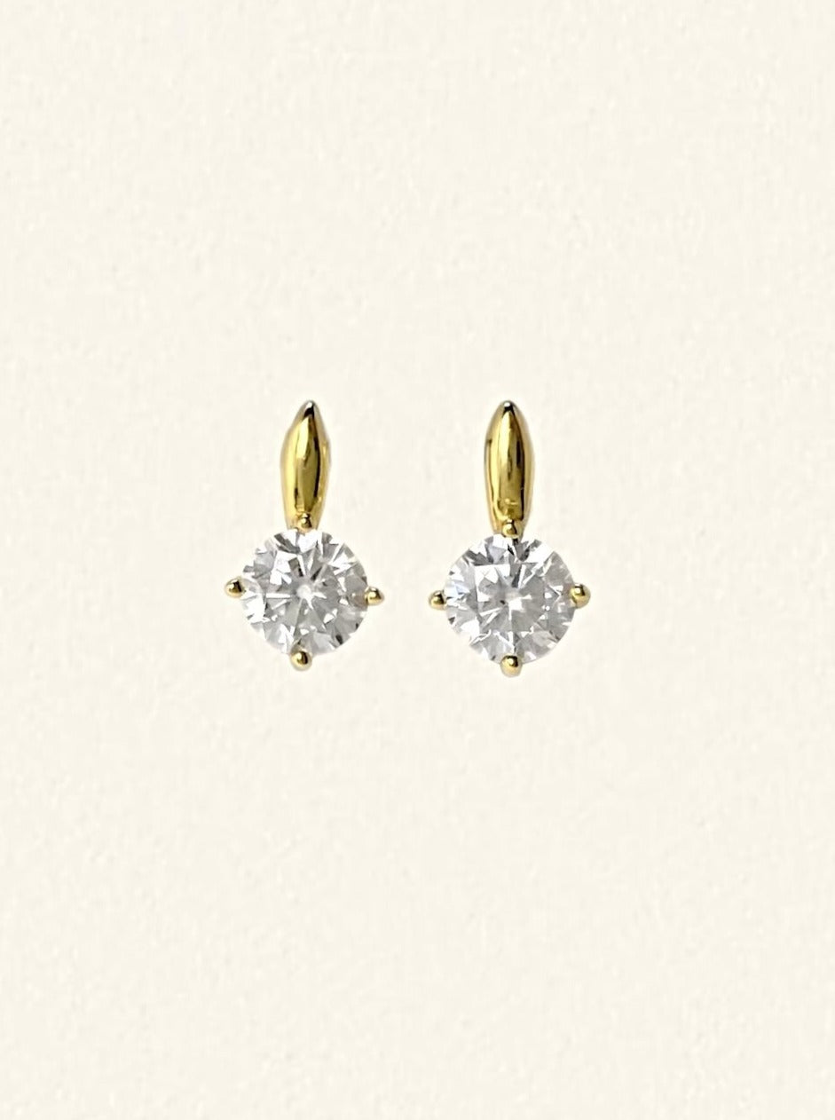 Tiny Diamond Stud Earrings