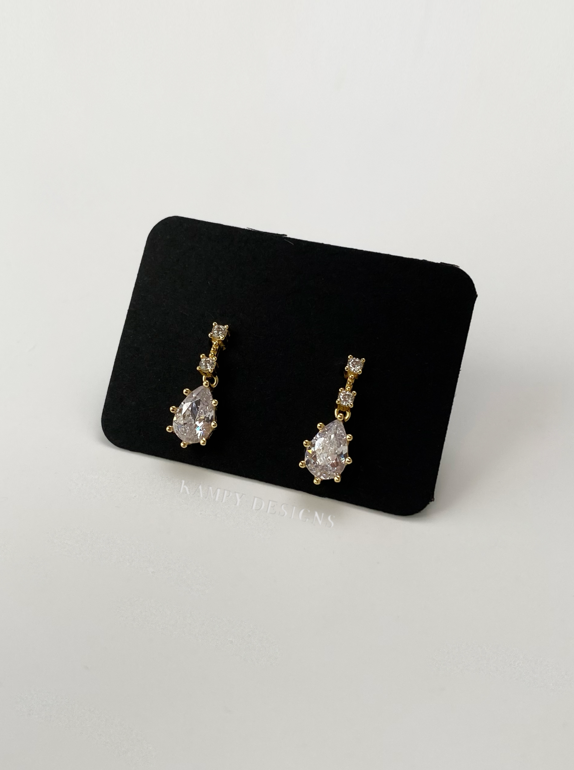 Diamond Teardrop Stud Earrings