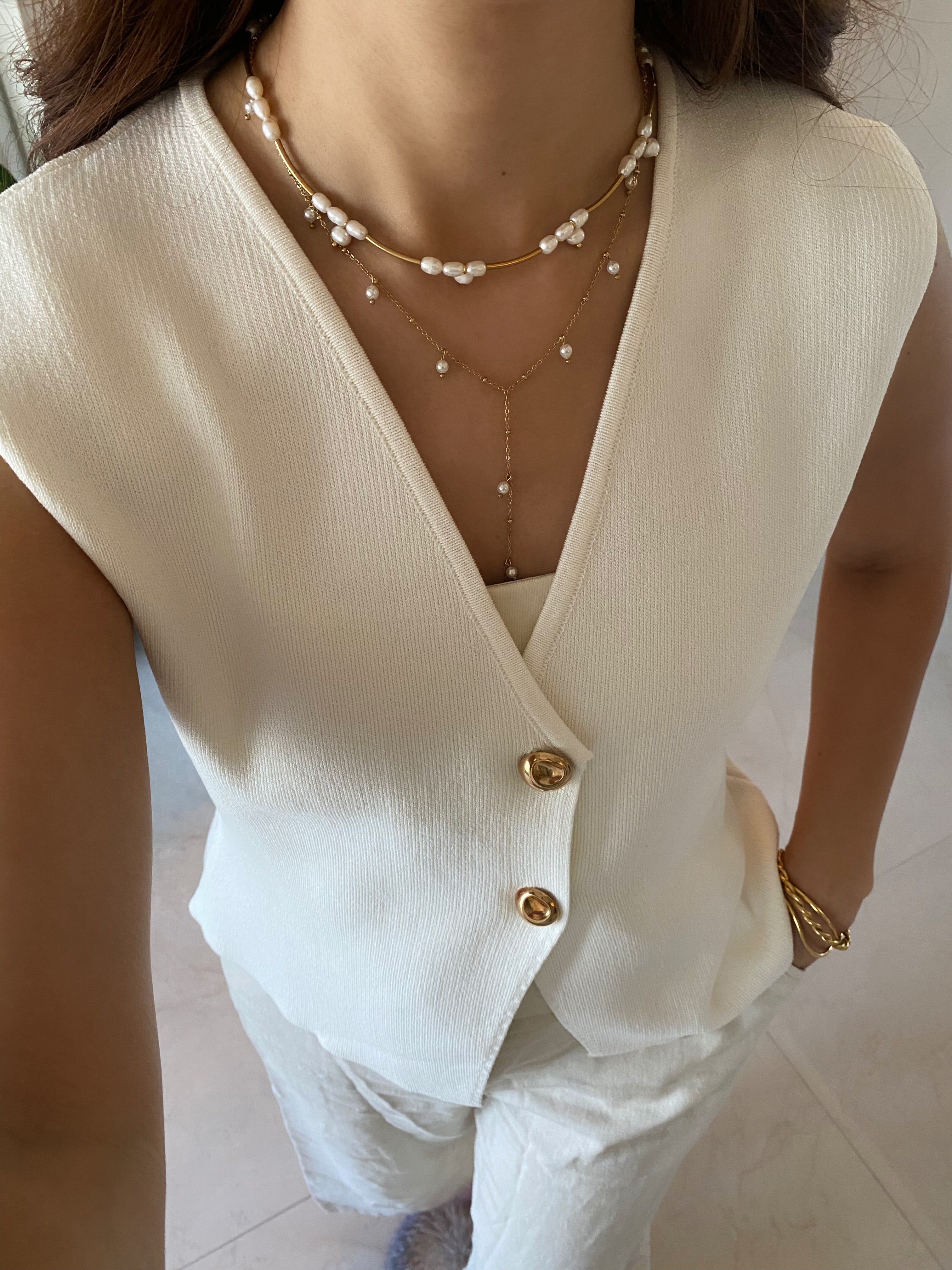 Pearl Lariat Necklace