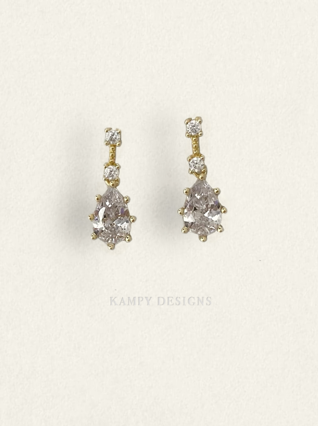 Diamond Teardrop Stud Earrings