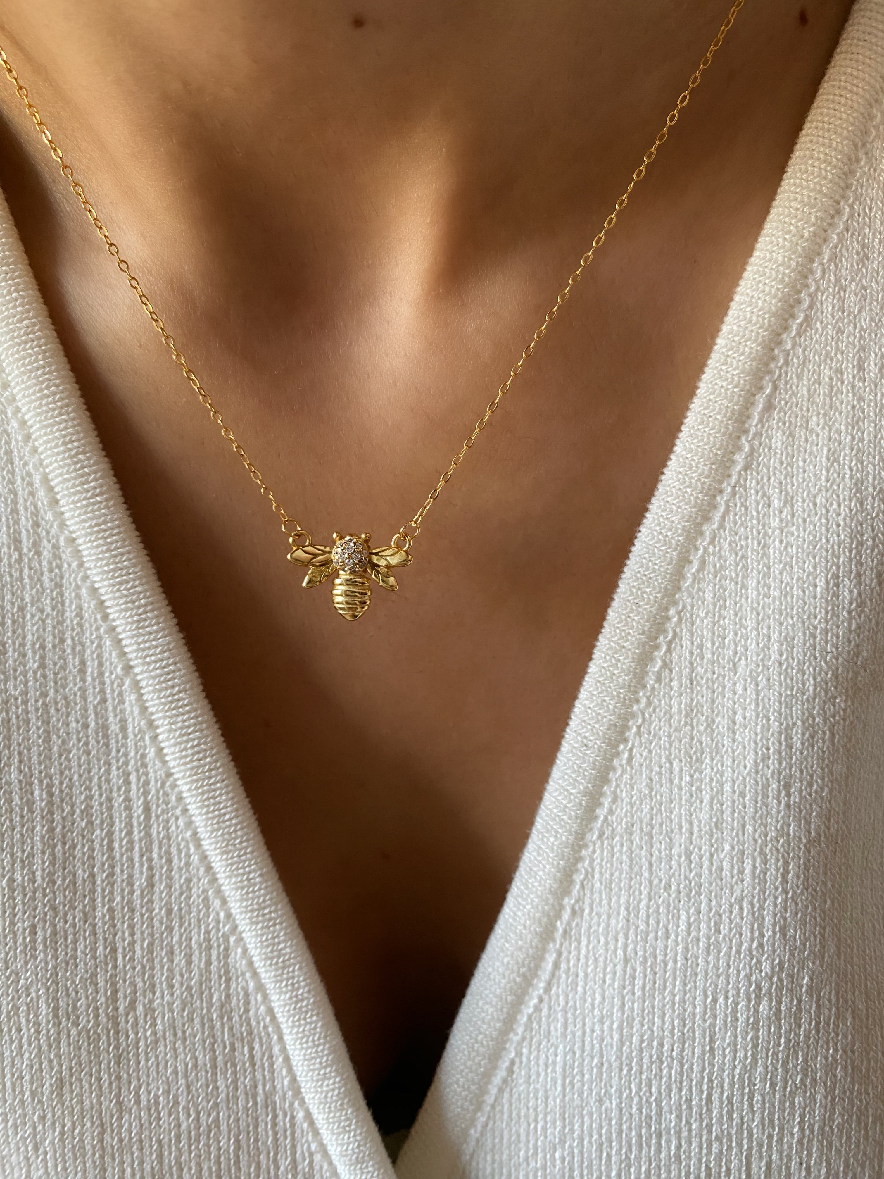 Bee Pendant Necklace