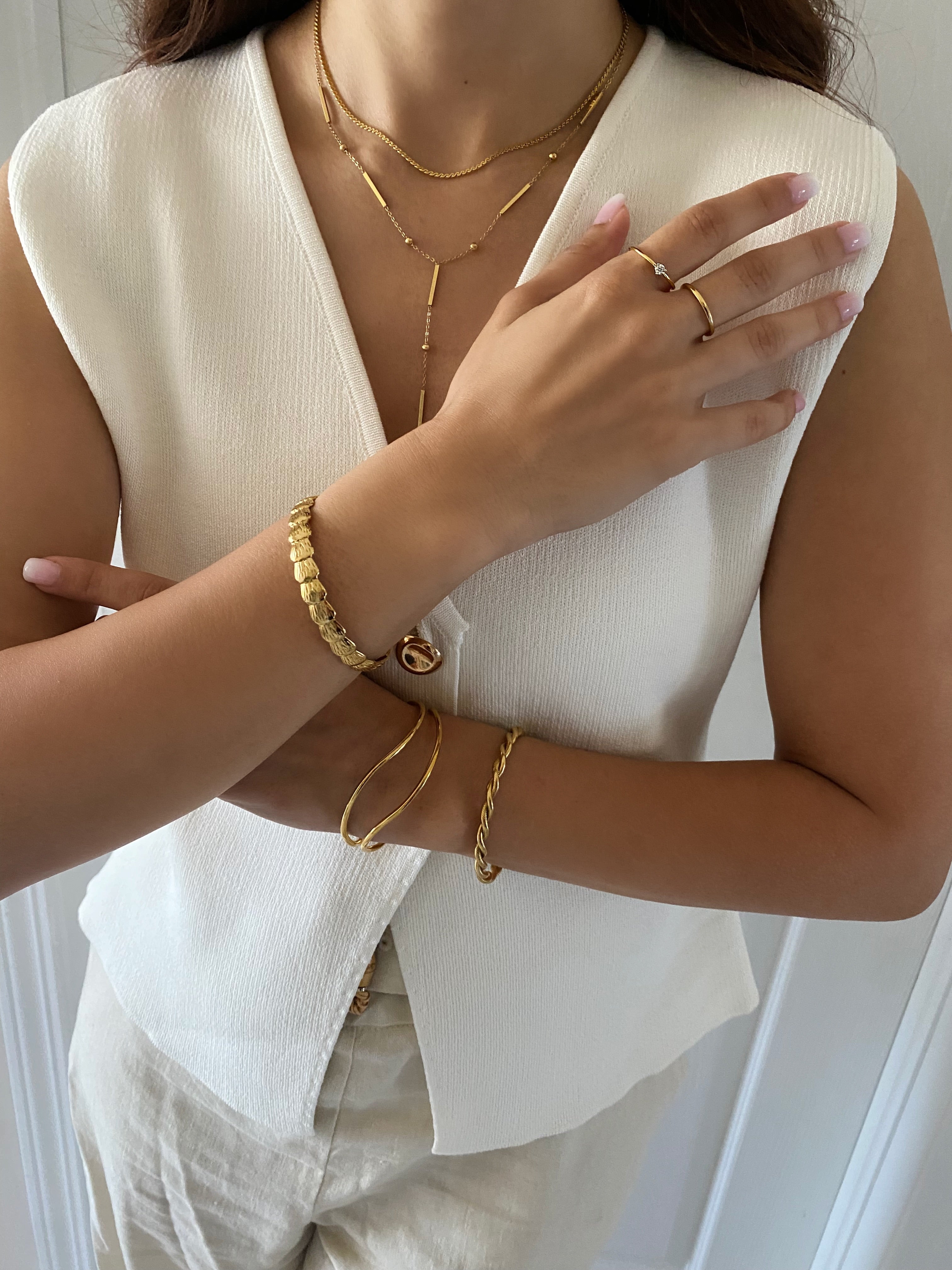 Thin Gold Cuff Bracelet