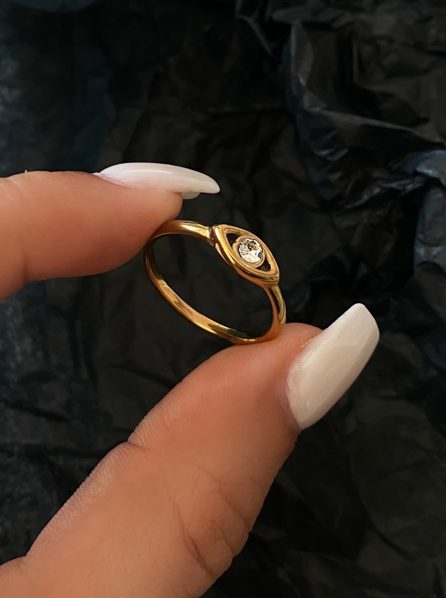 Gold Evil Eye Ring