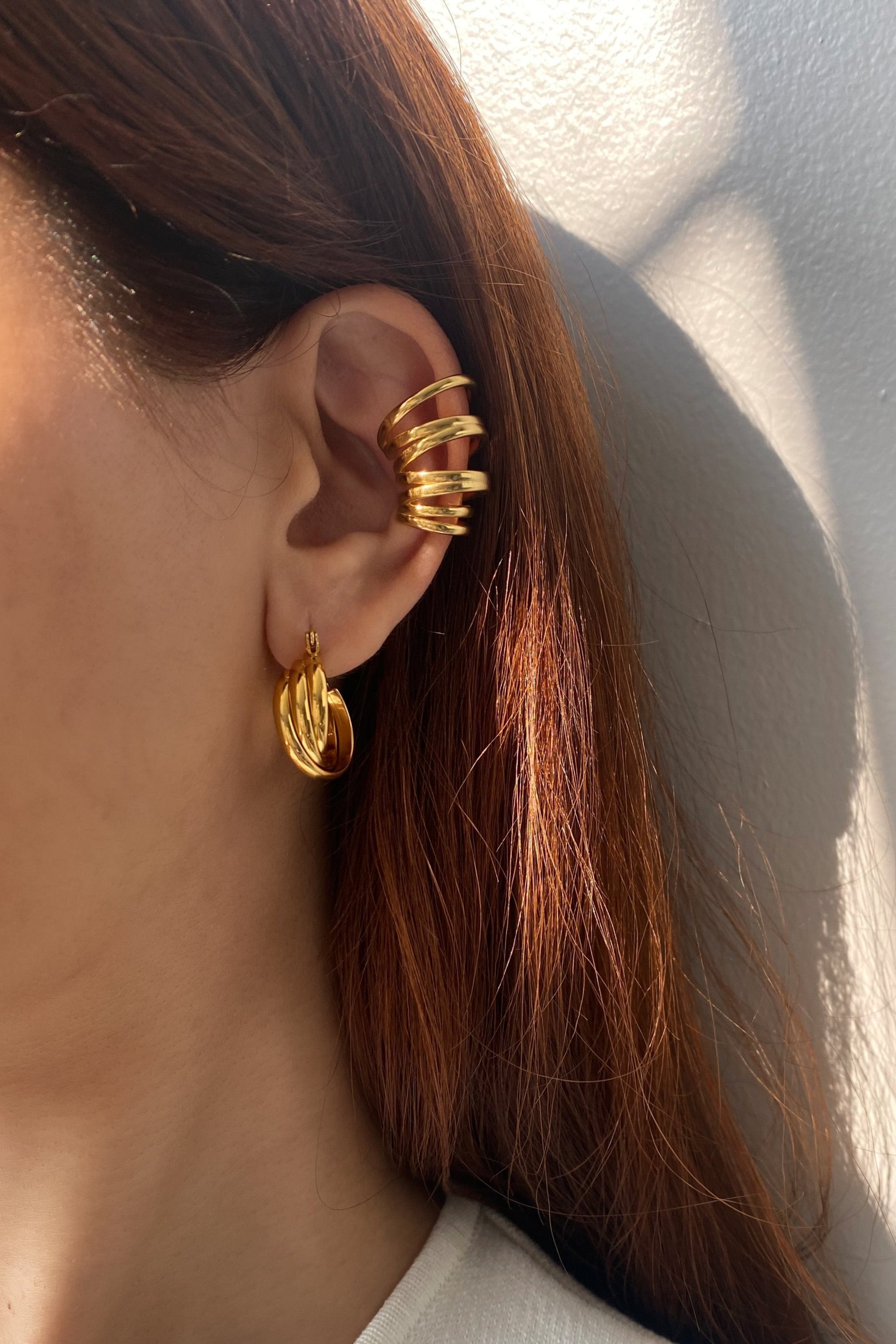 Gold Hoop Ear Cuffs