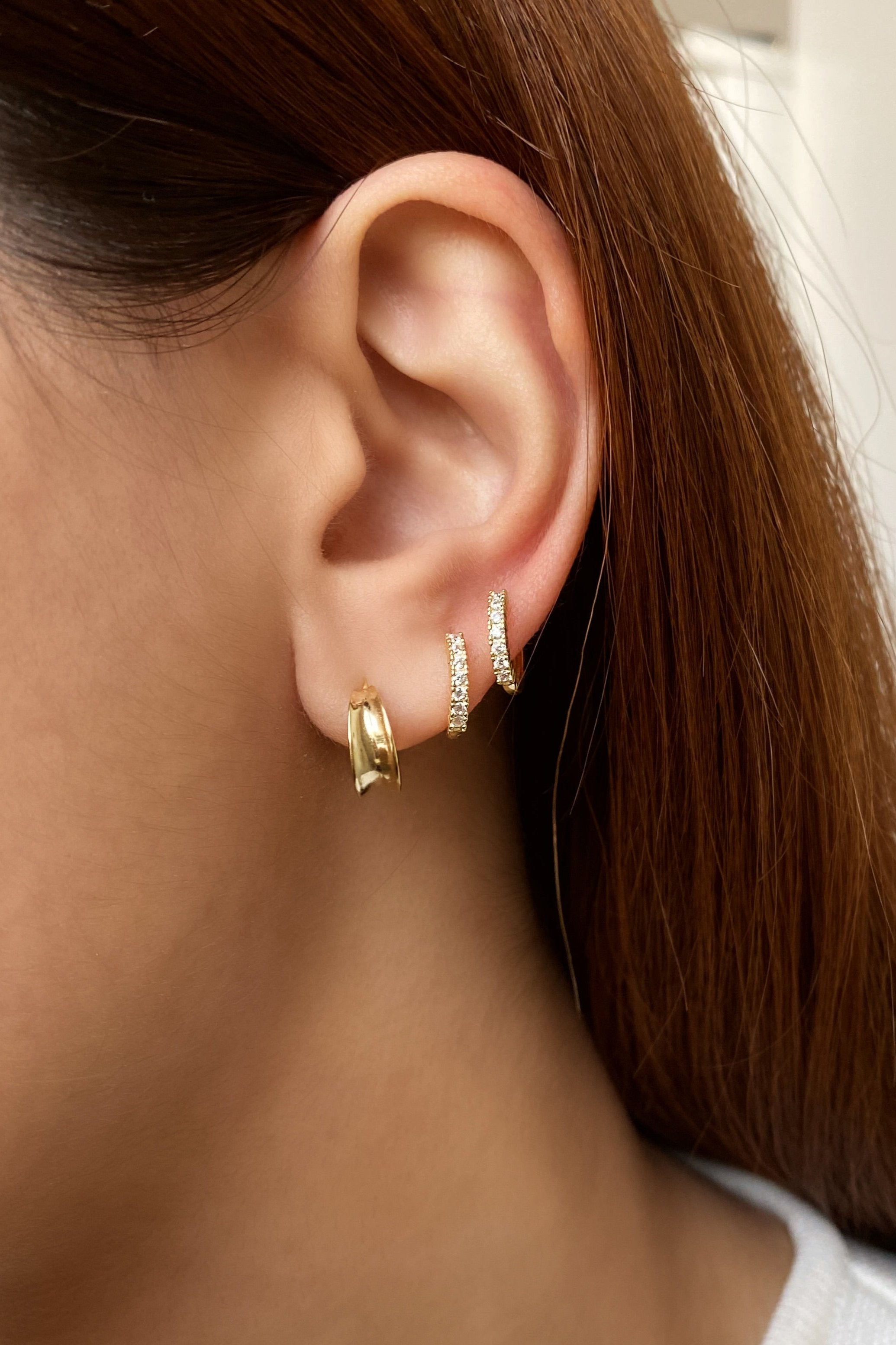 PAVÉ HUGGIE HOOP EARRINGS