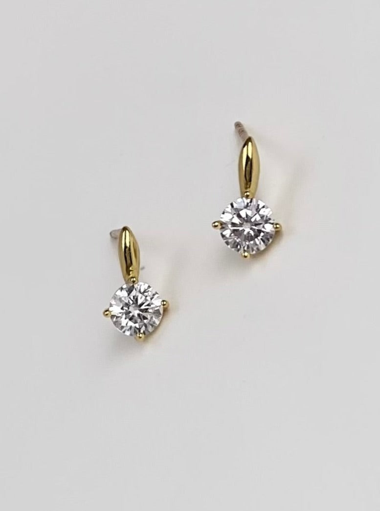 Tiny Diamond Stud Earrings