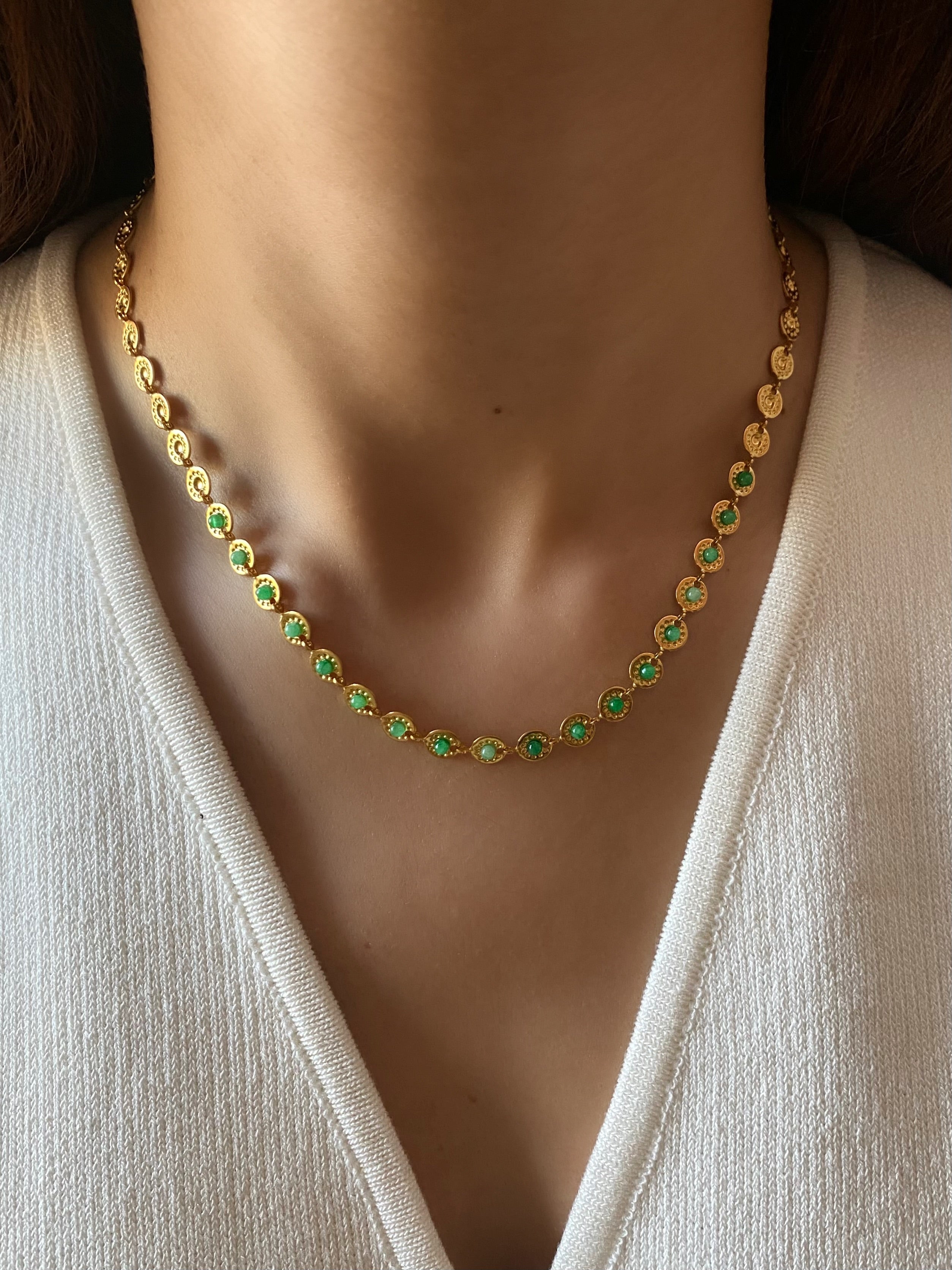 Jade Coin Necklace