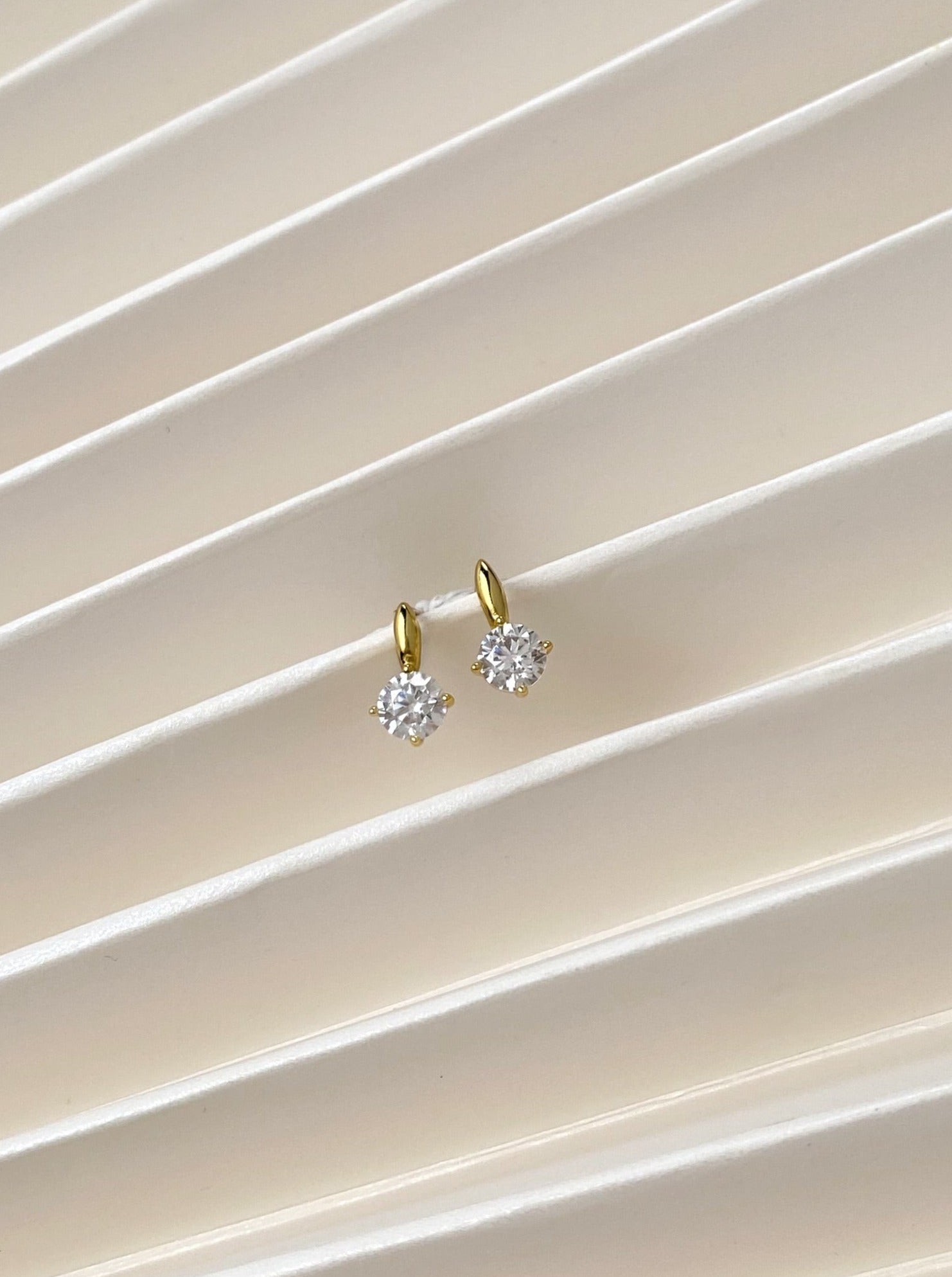 Tiny Diamond Stud Earrings