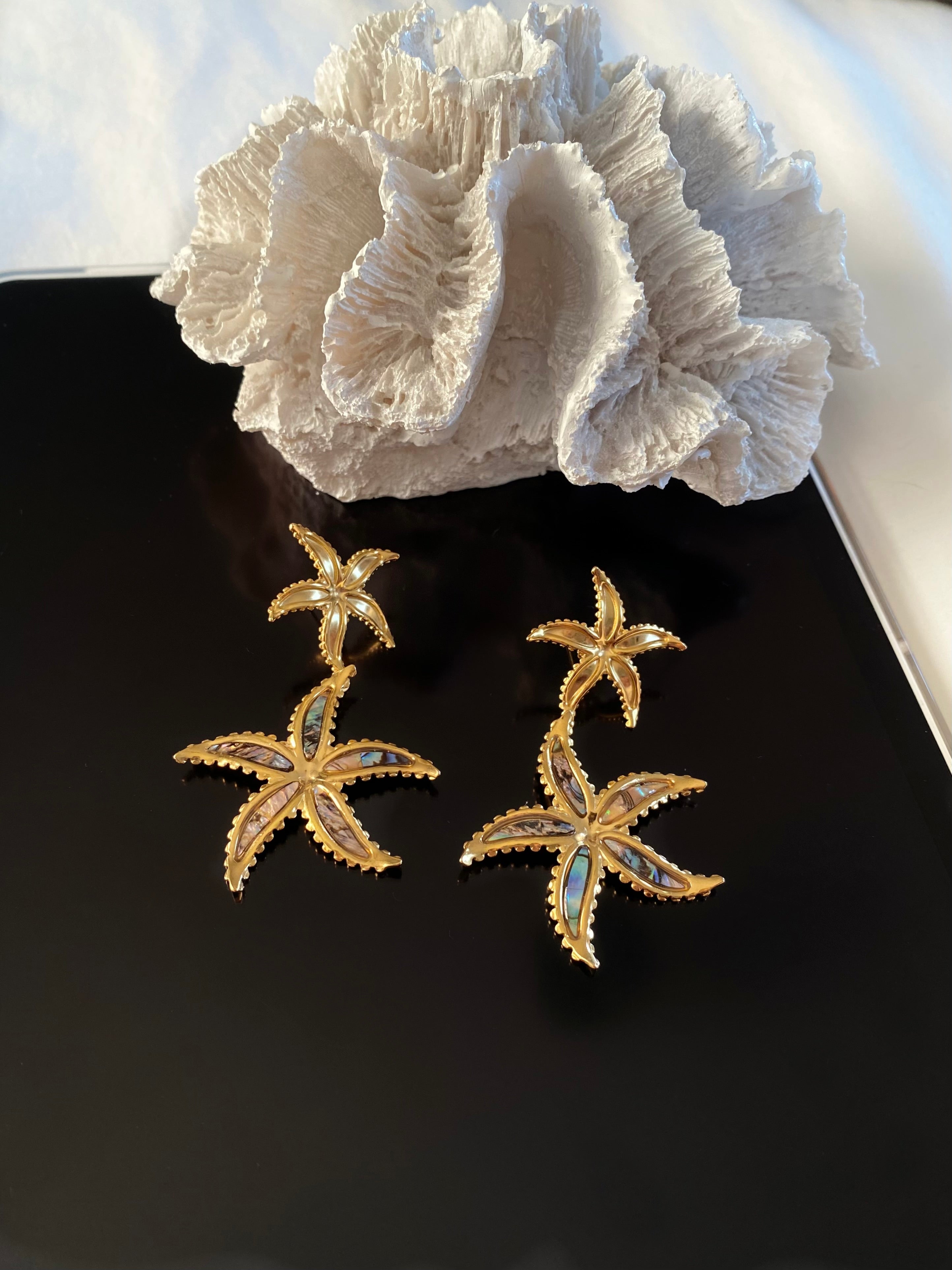 Abalone Starfish Earrings