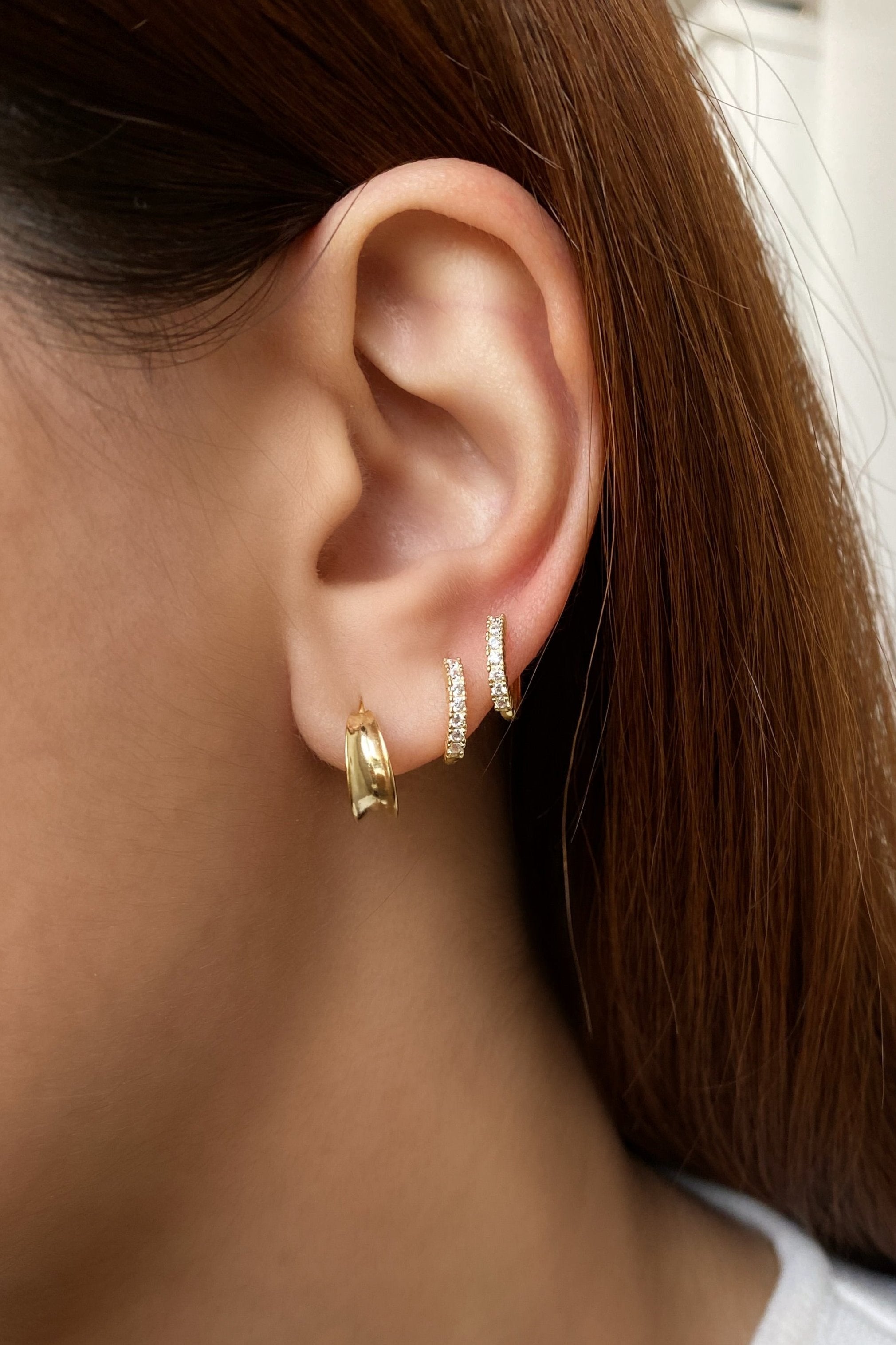 PAVÉ HUGGIE HOOP EARRINGS