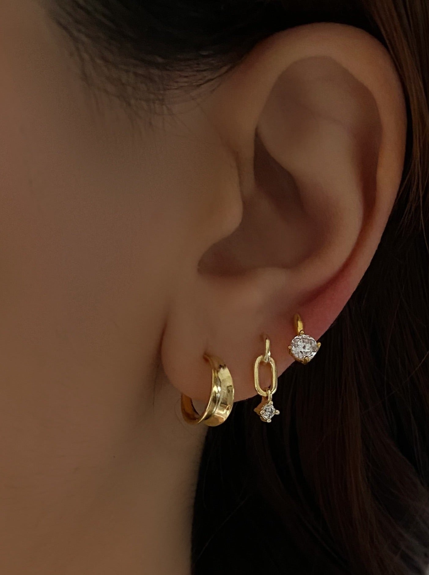 Tiny Diamond Stud Earrings