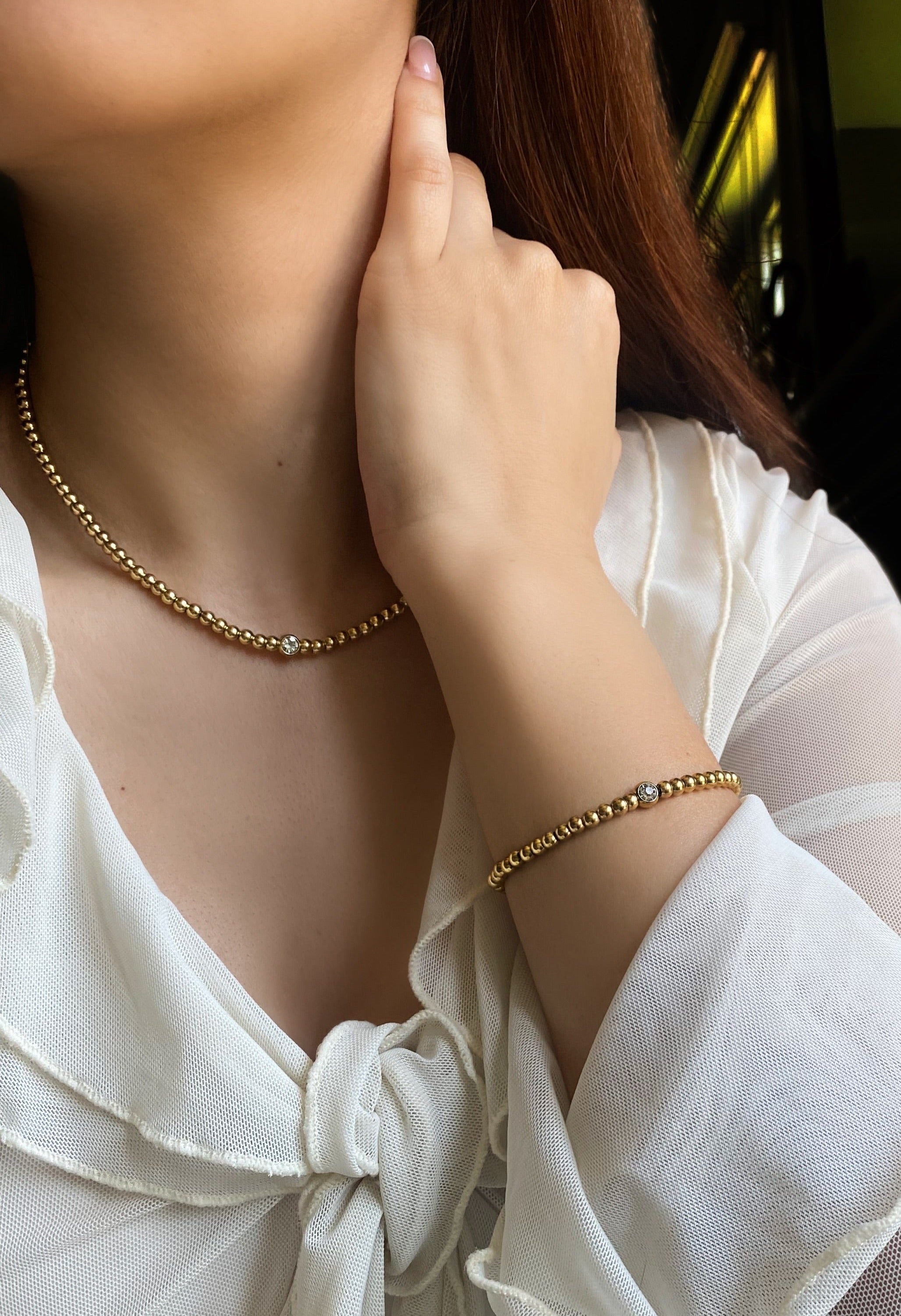 Gold Bead Necklace