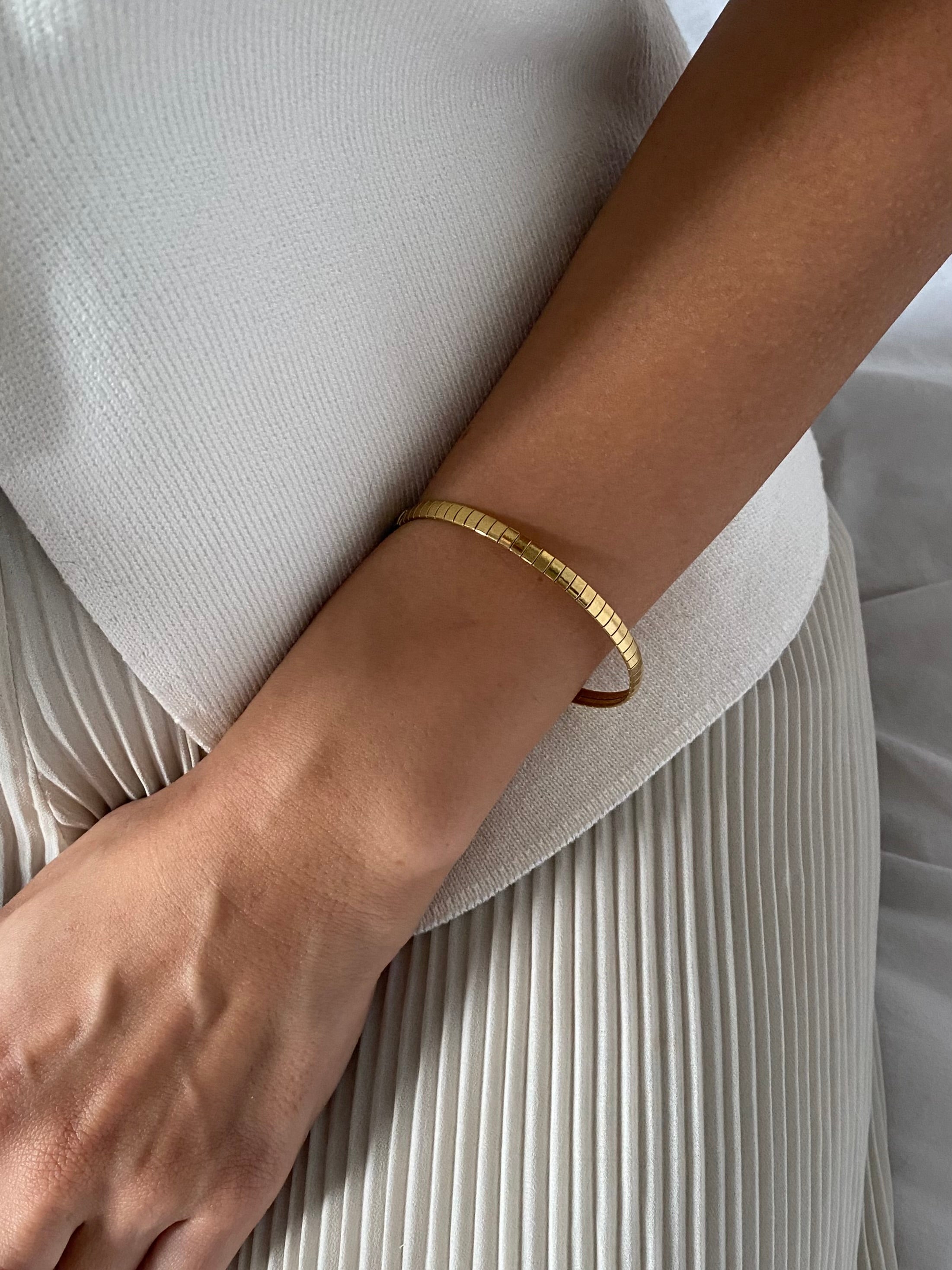 Flat Gold Bracelet Bangle