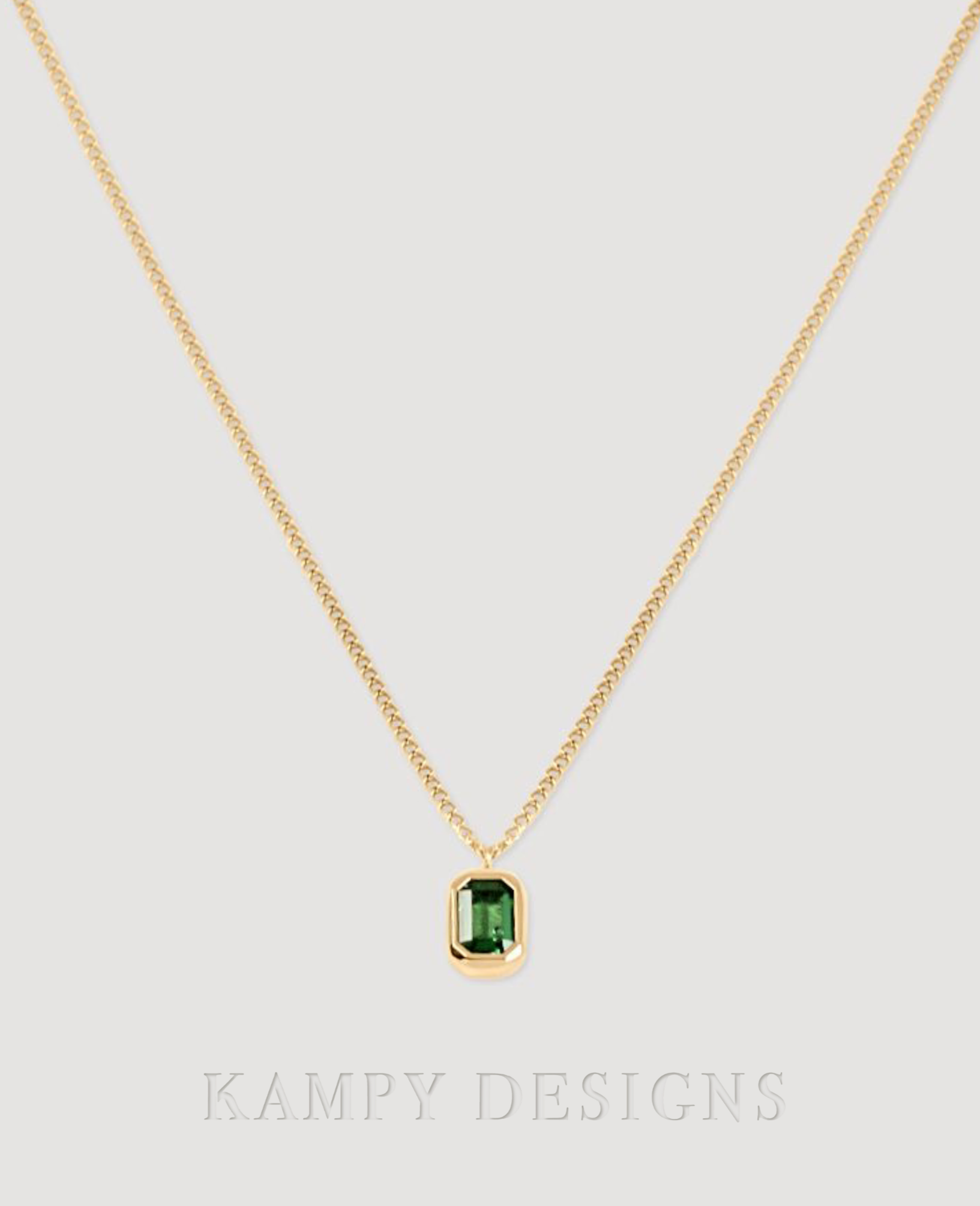 Emerald Pendant Necklace