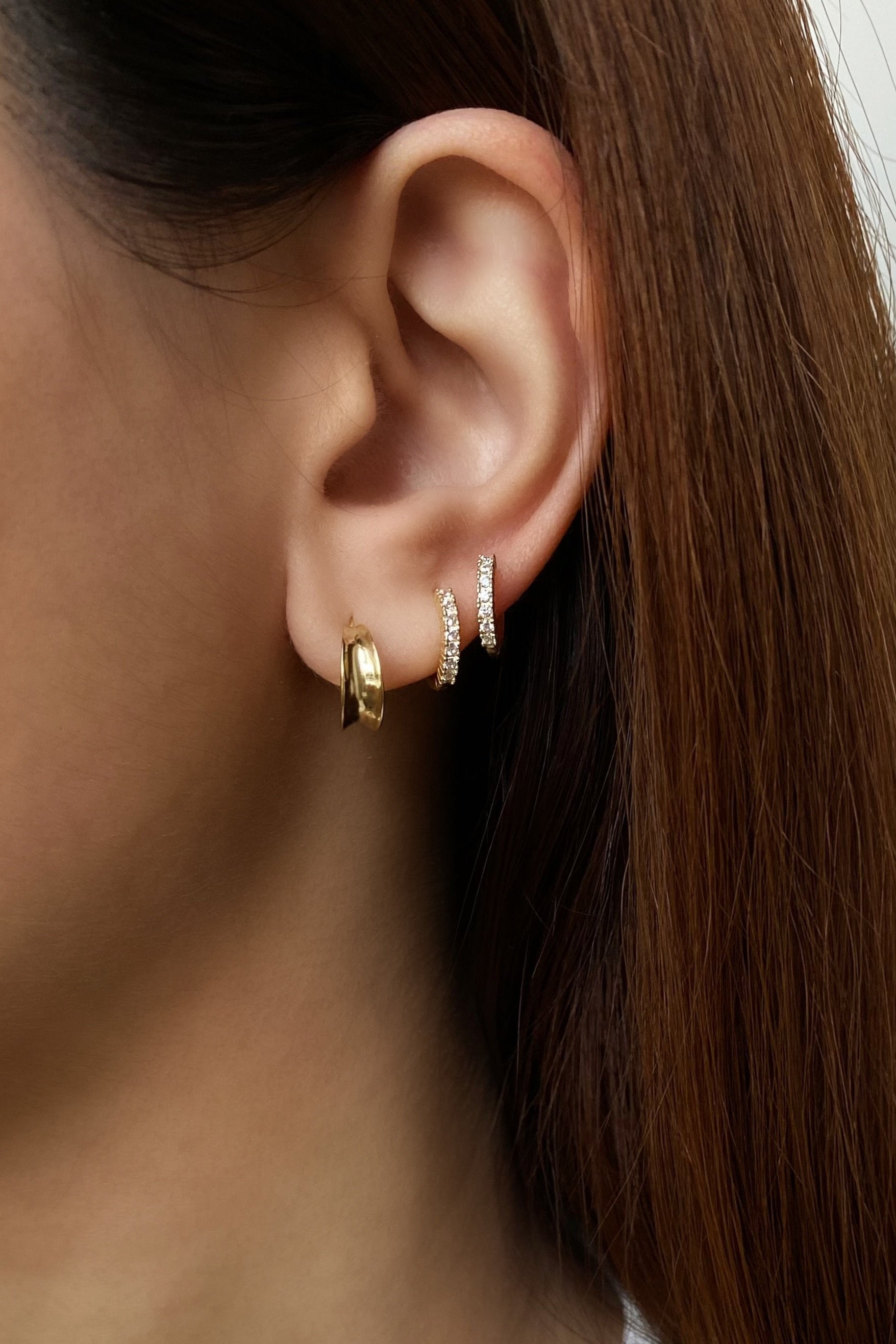 PAVÉ HUGGIE HOOP EARRINGS