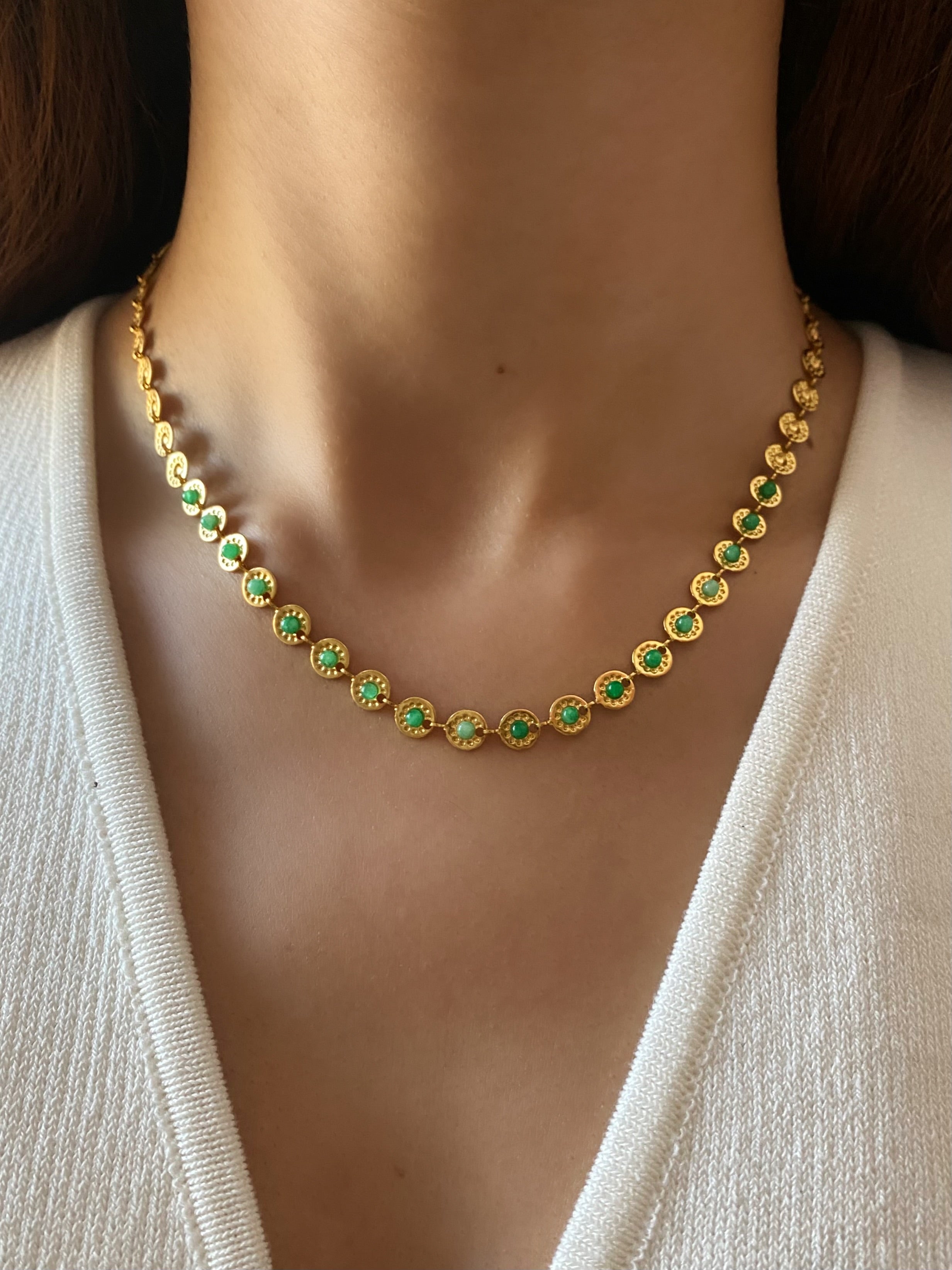 Jade Coin Necklace