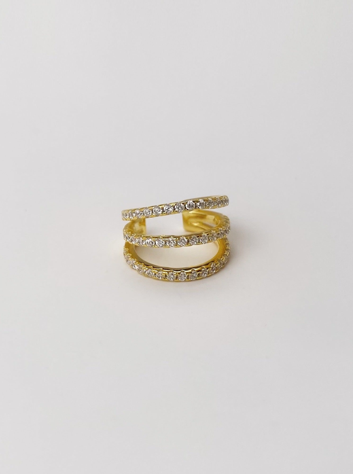 Pavé Hoop Cuff Earrings