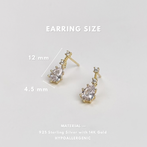 Diamond Teardrop Stud Earrings