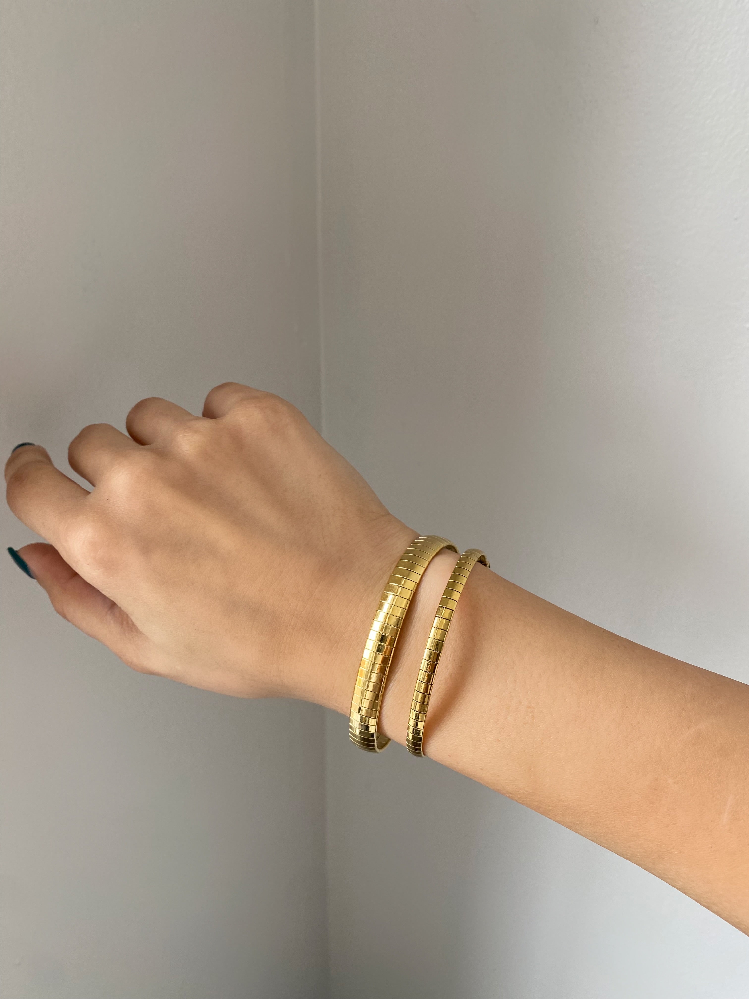 Flat Gold Bracelet Bangle