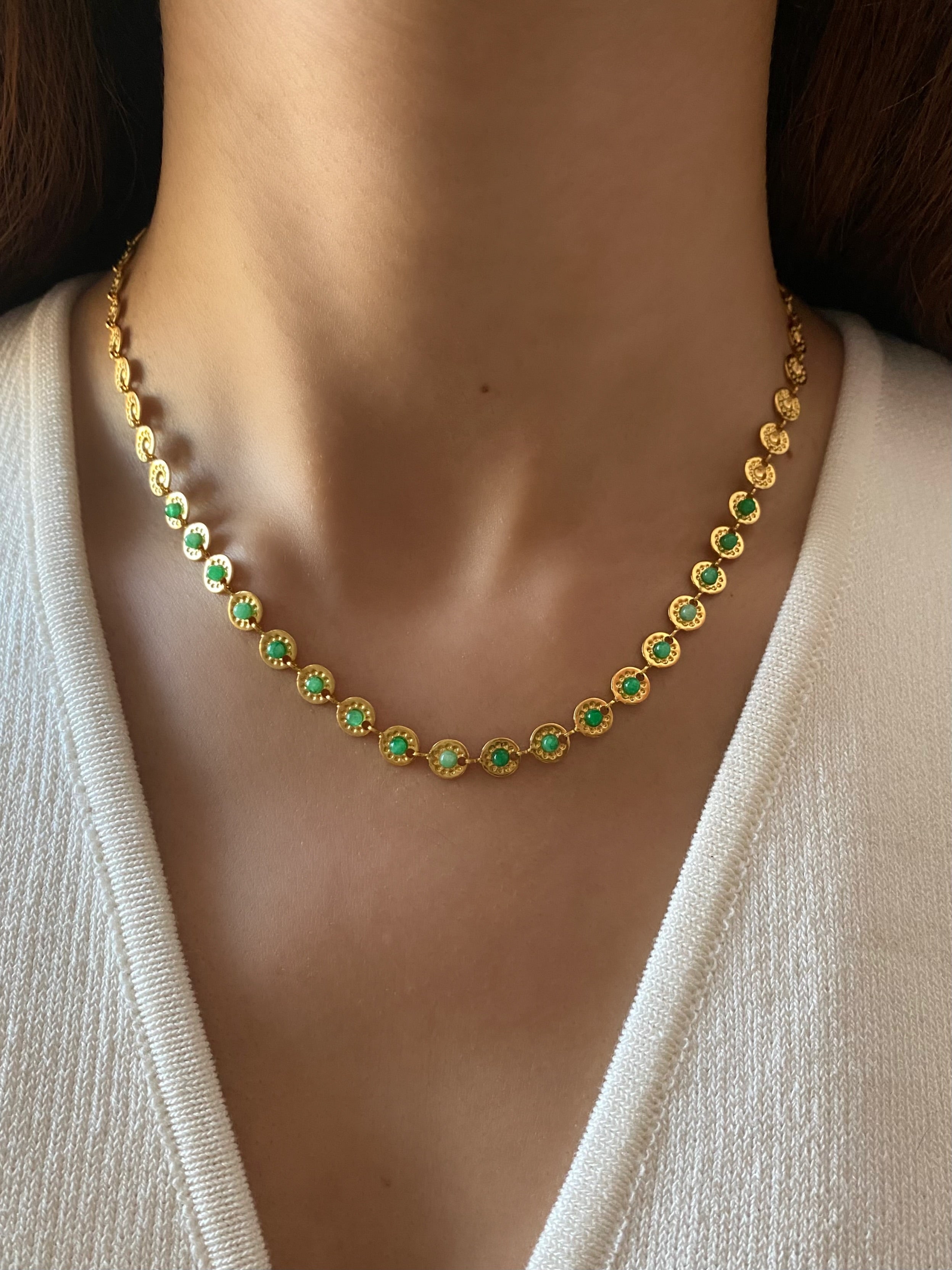 Jade Coin Necklace