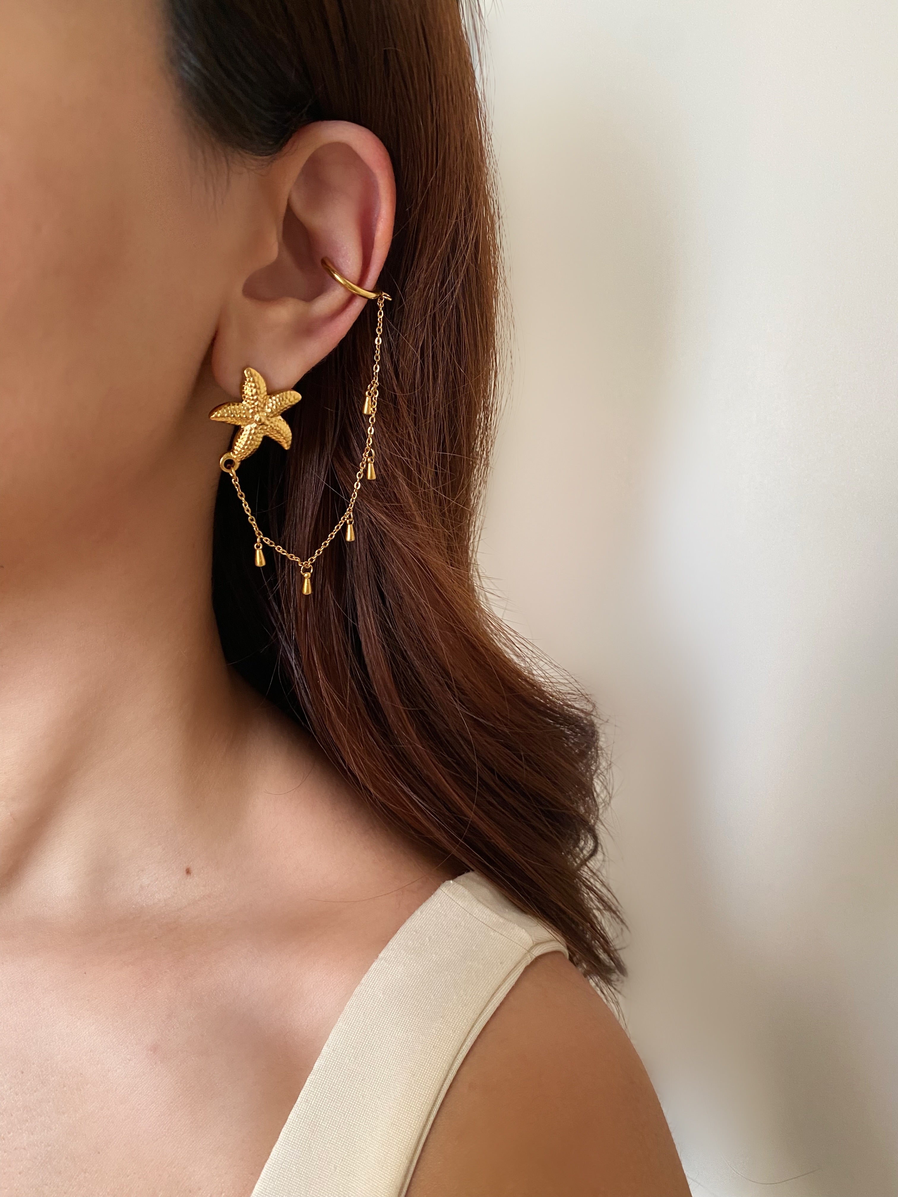 Starfish Ear Cuff Earrings