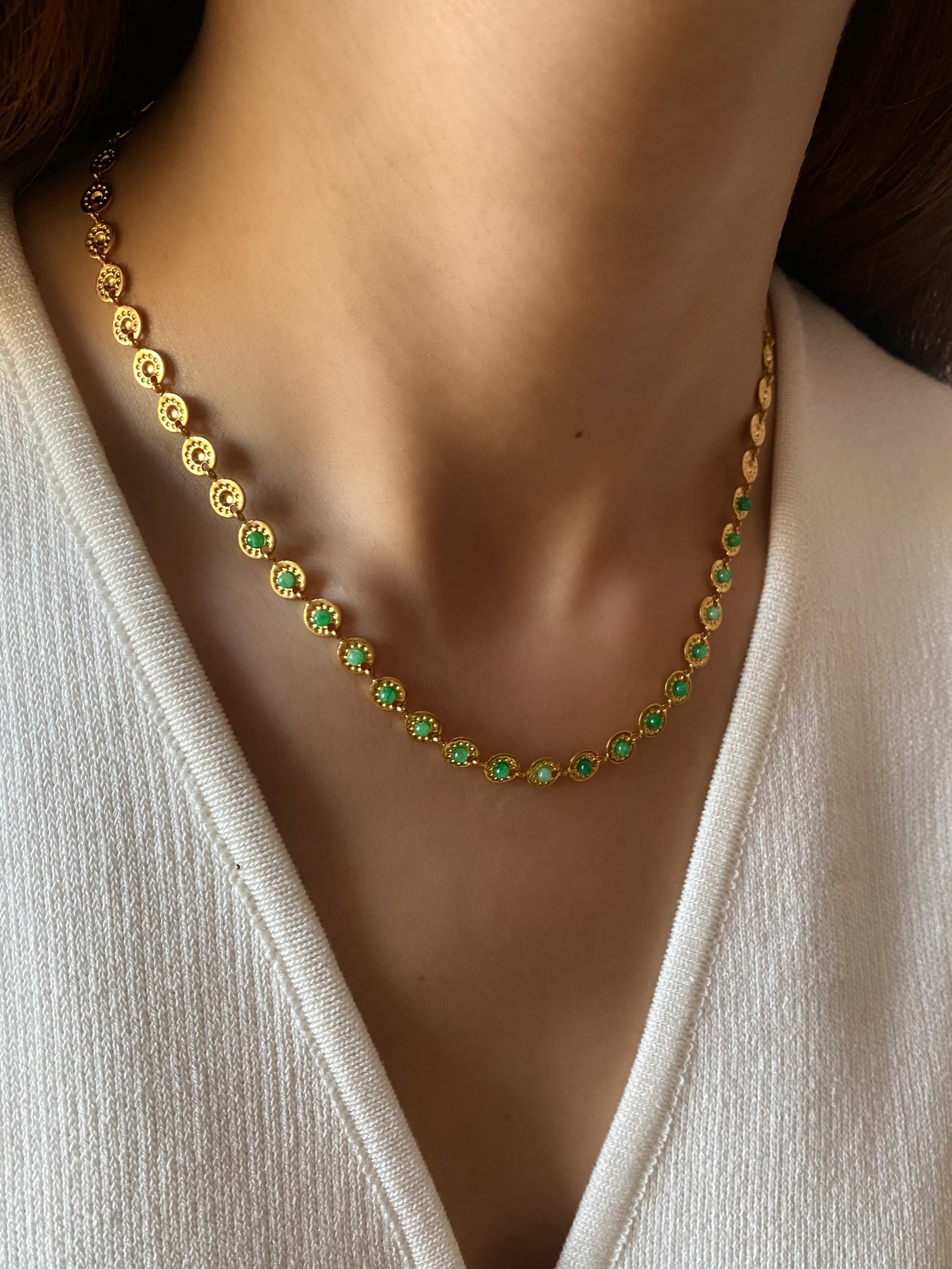 Jade Coin Necklace