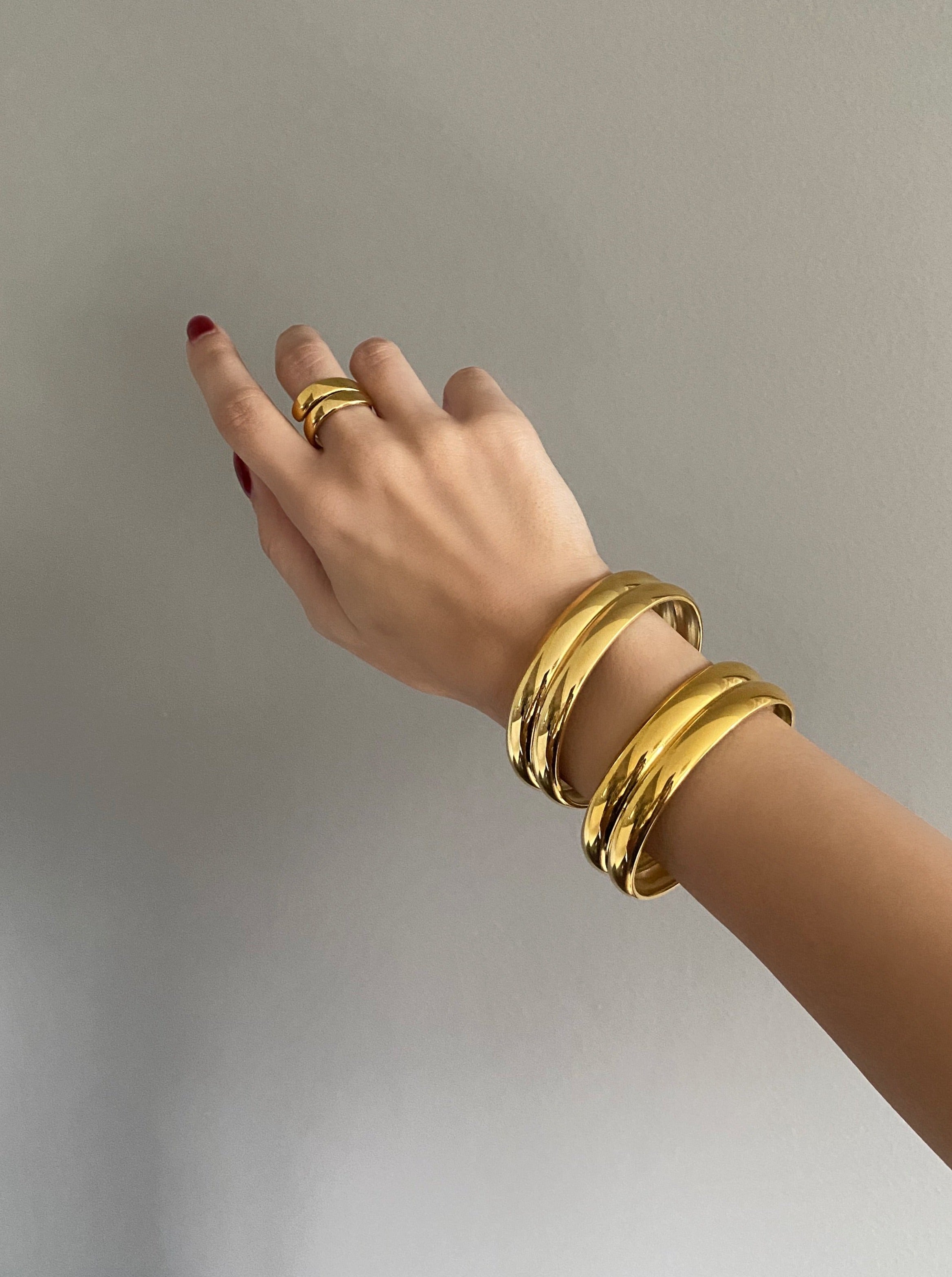 Thick Gold Cuff Bracelet