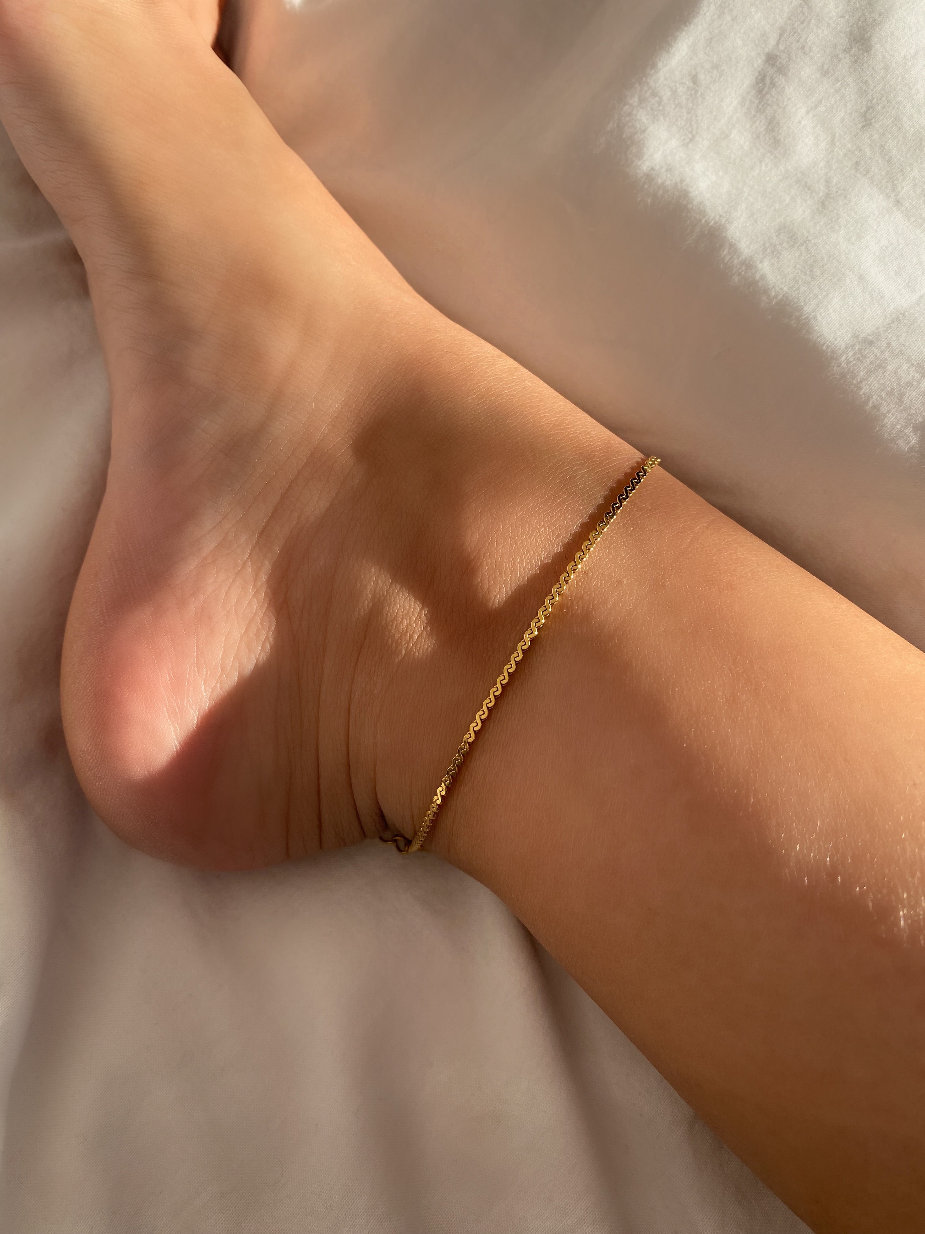 Thin Gold Anklet