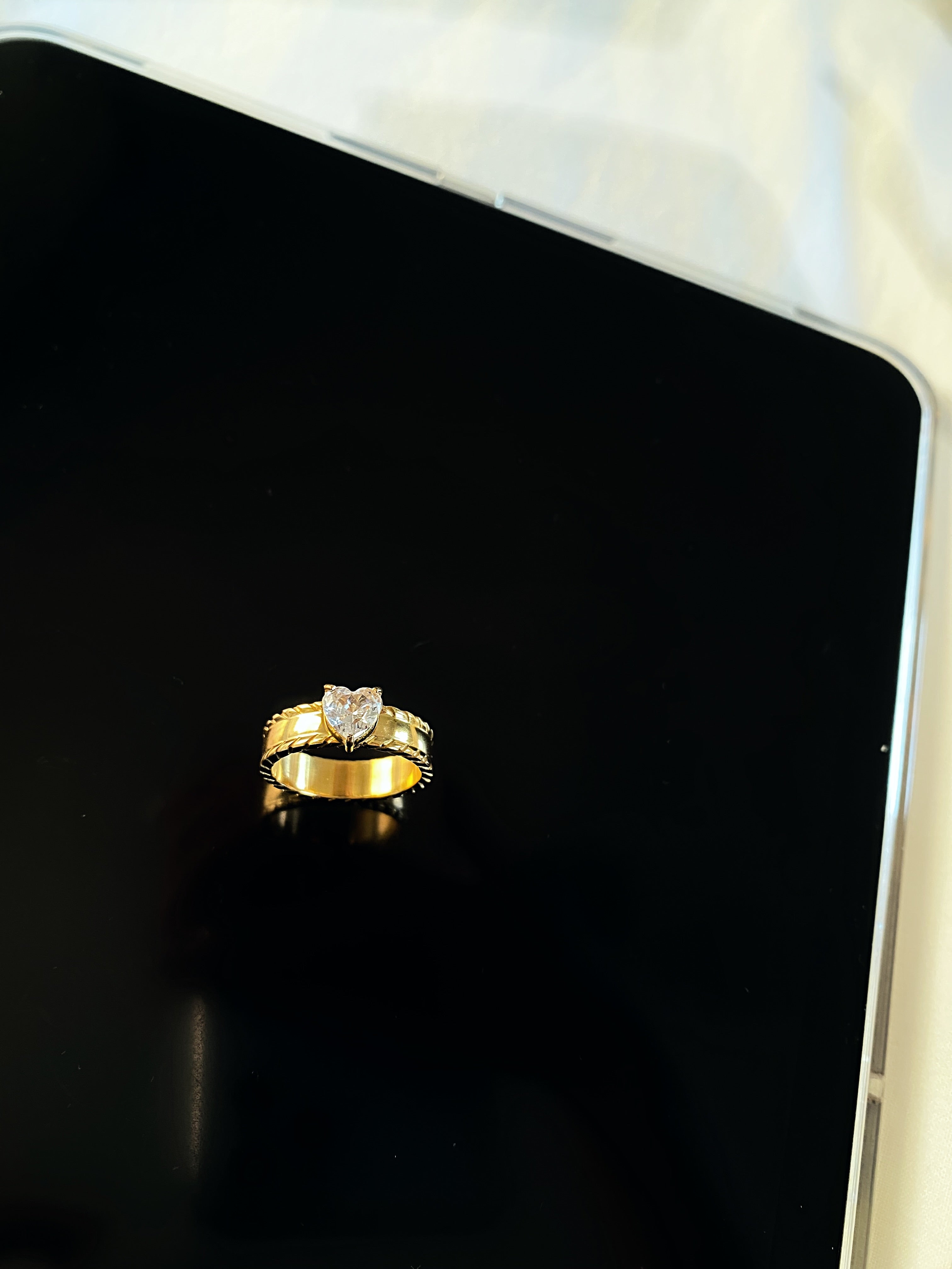 Heart Diamond Gold Ring