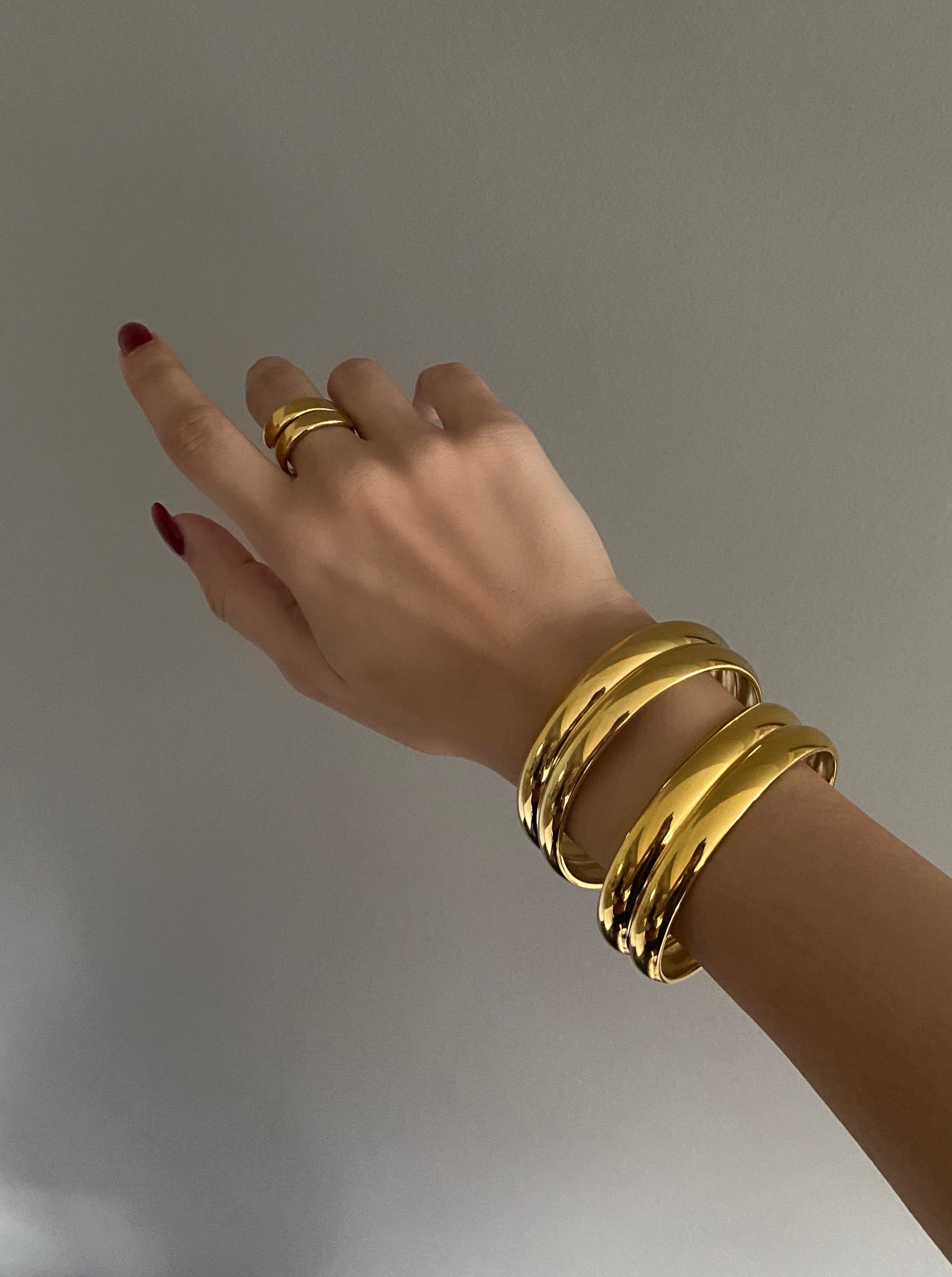 Thick Gold Cuff Bracelet