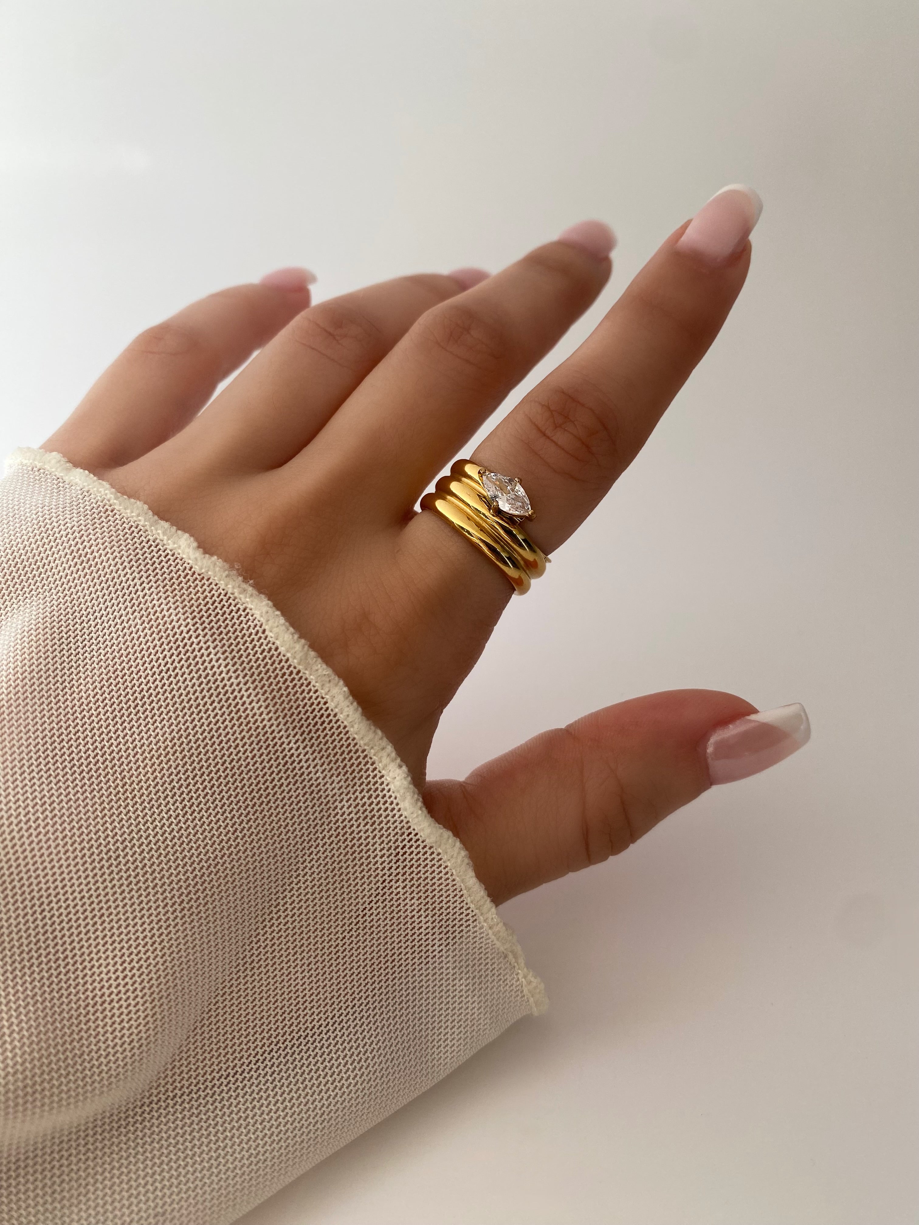 Marquise Gold Wrap Ring