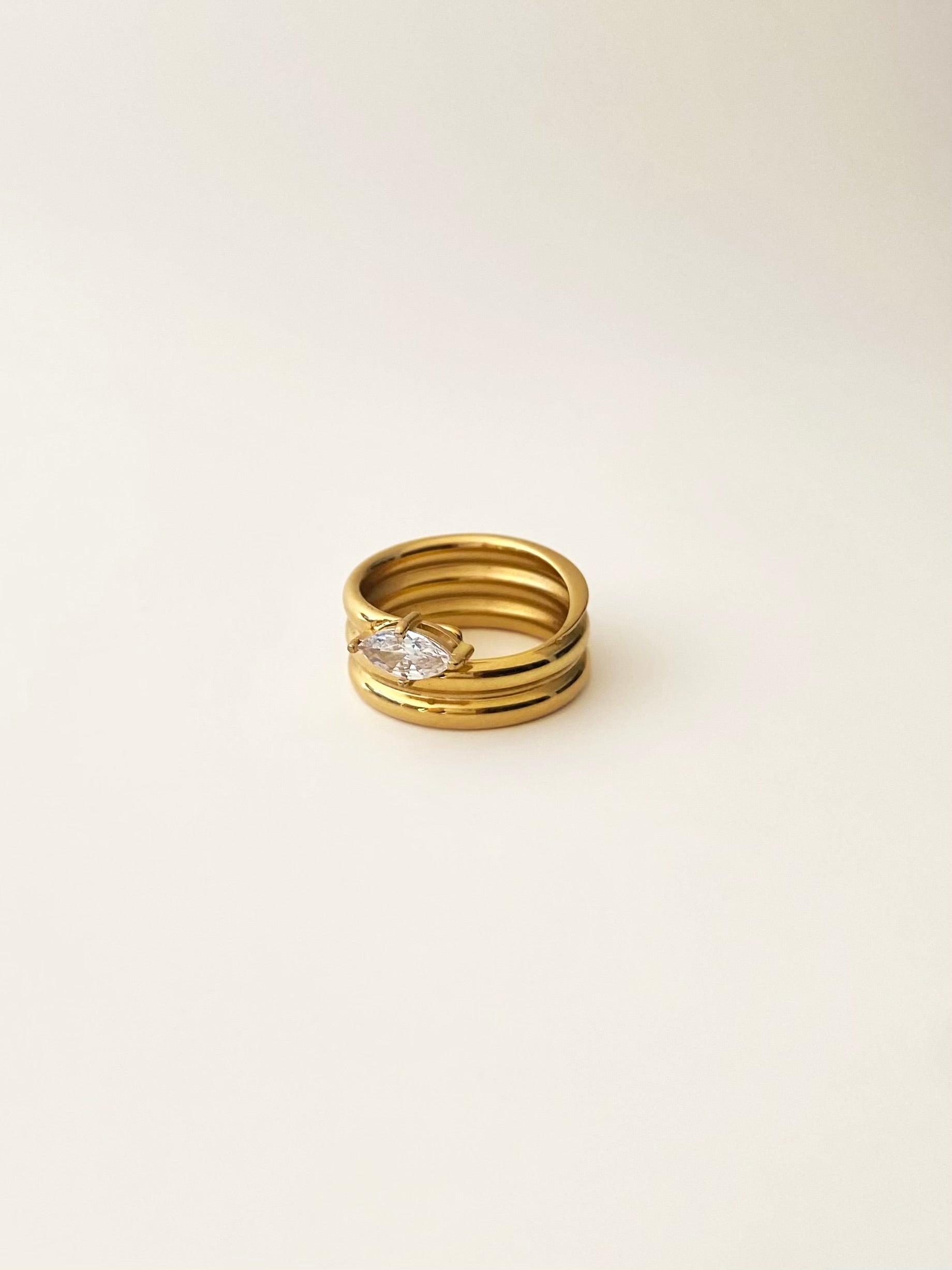 Marquise Gold Wrap Ring