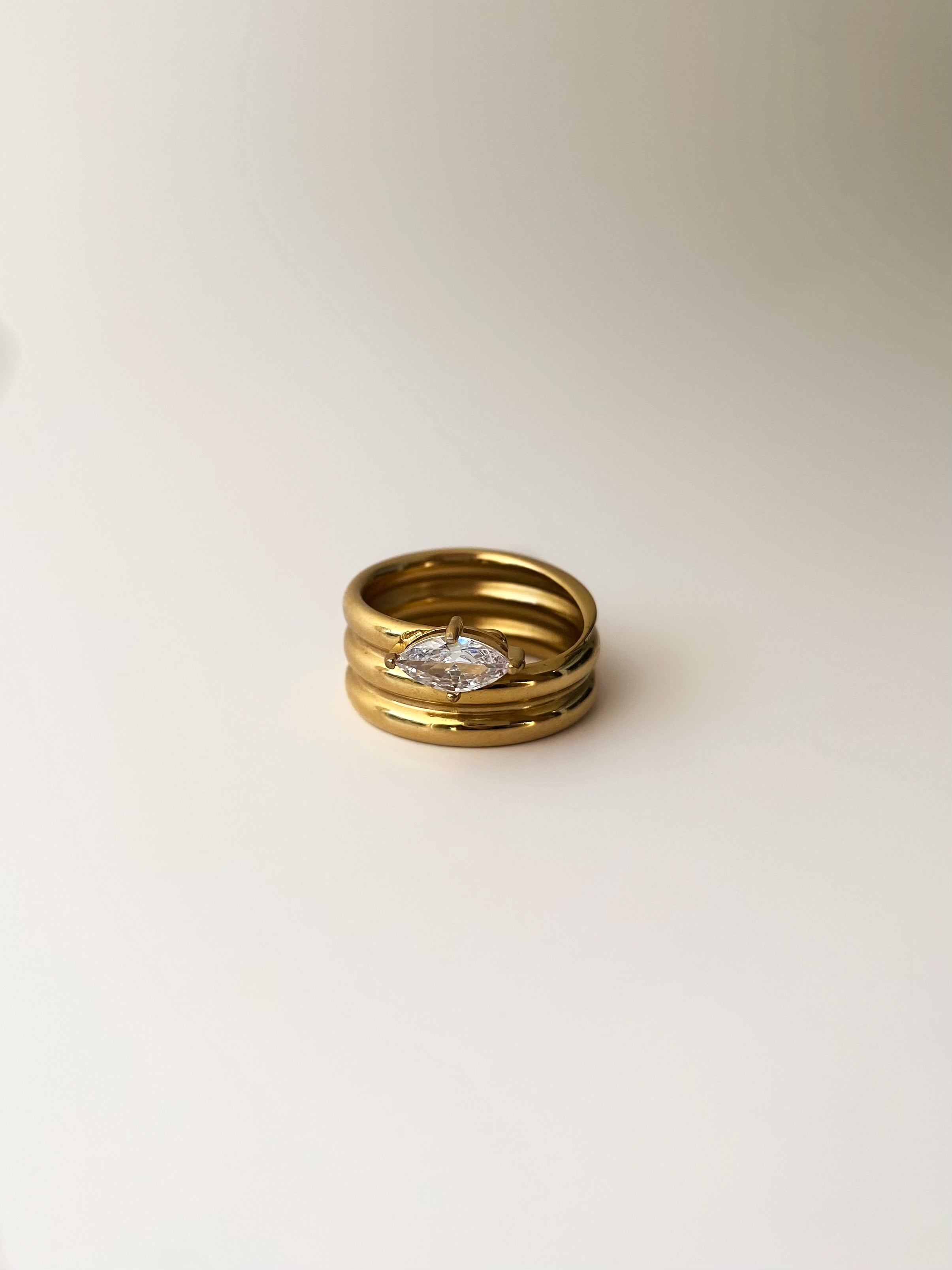 Marquise Gold Wrap Ring