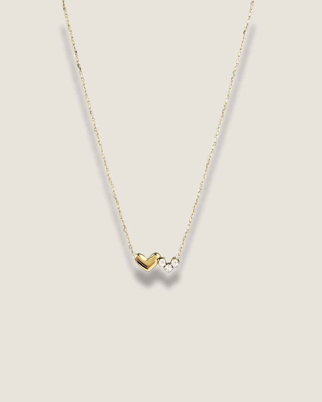 Double Heart Pendant Necklace