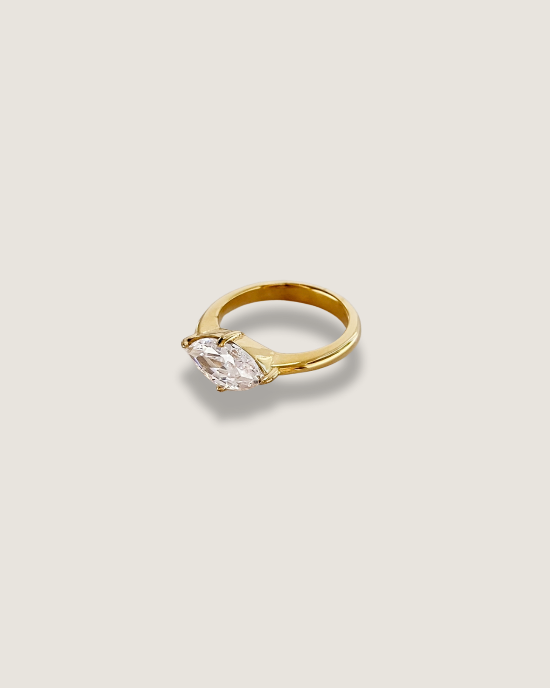 East-West Marquise Engagement Ring