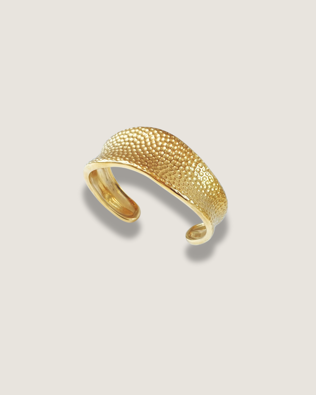 Hammered Gold Cuff Bracelet