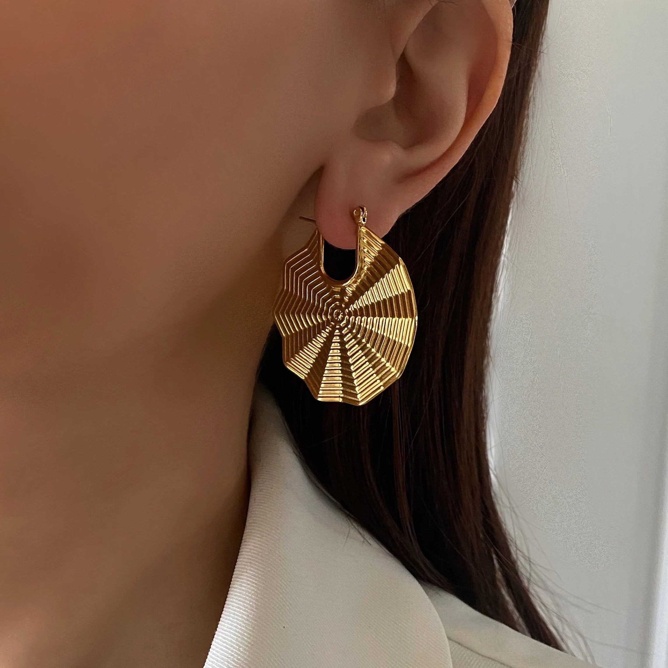 Gold Disc Earrings