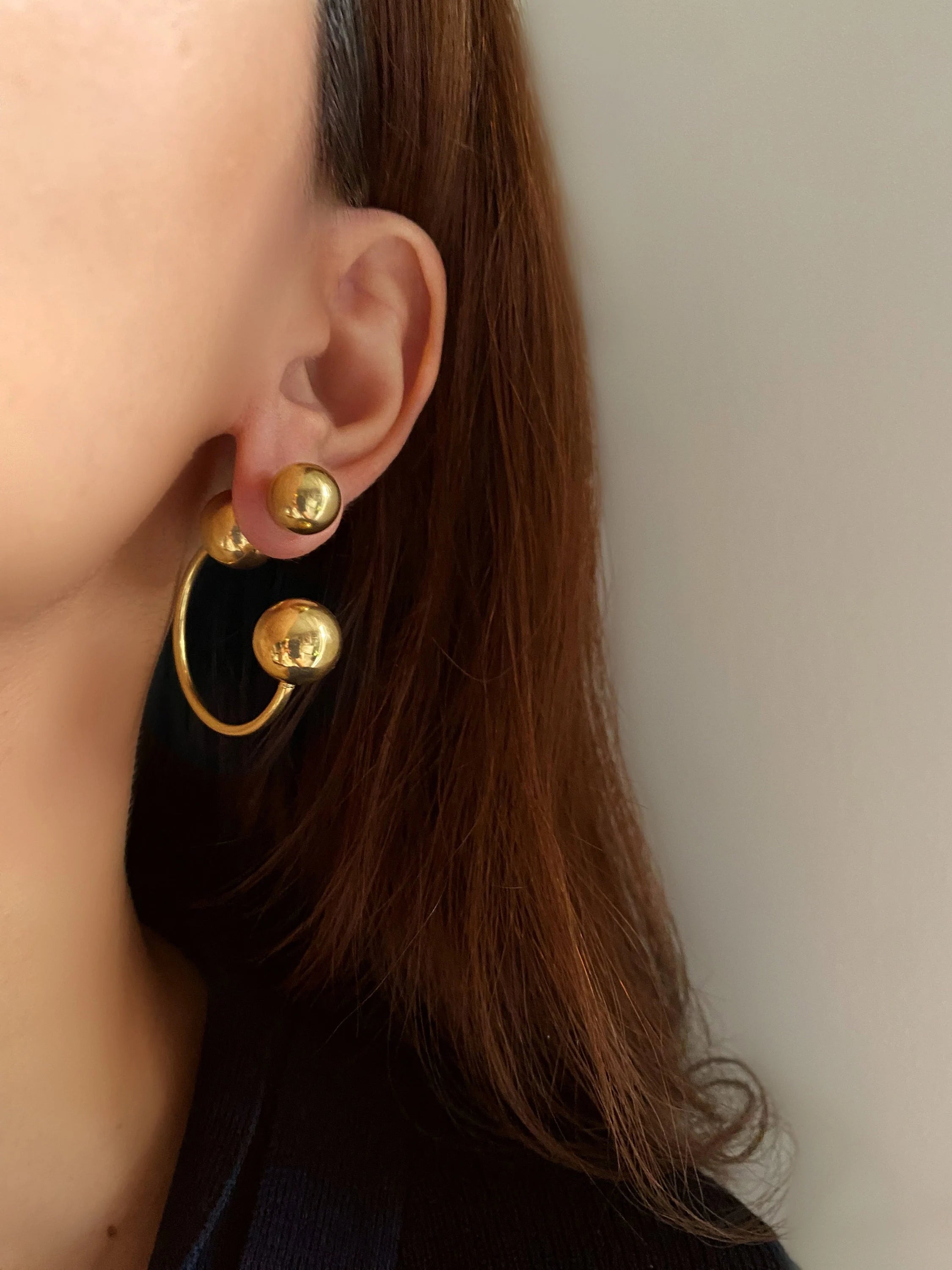 Large Gold Statement Earrings