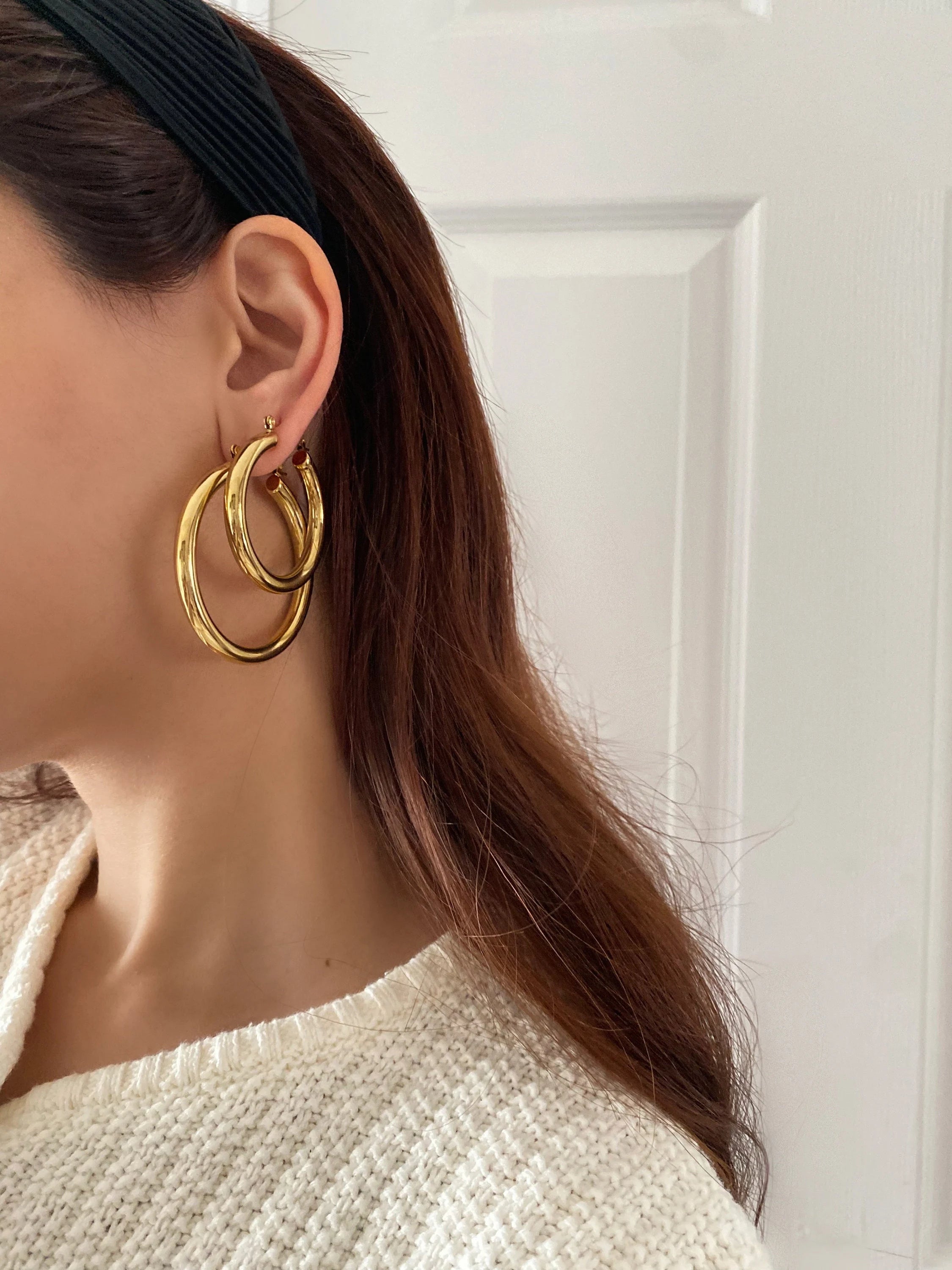 Lightweight Gold Hoops