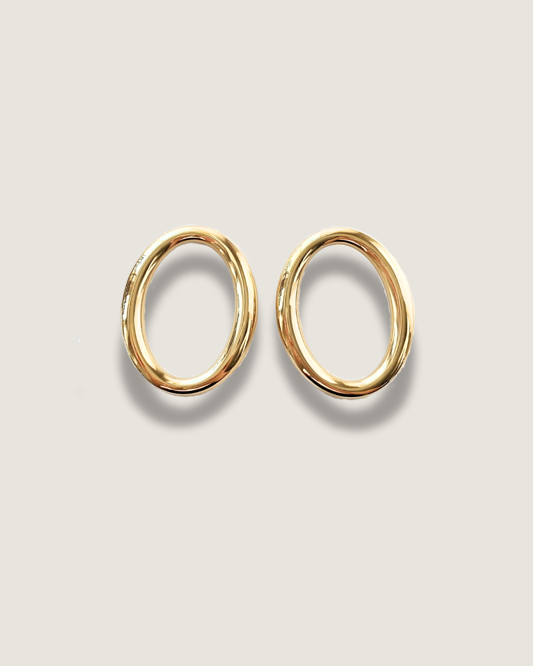 Large Circle Stud Earrings