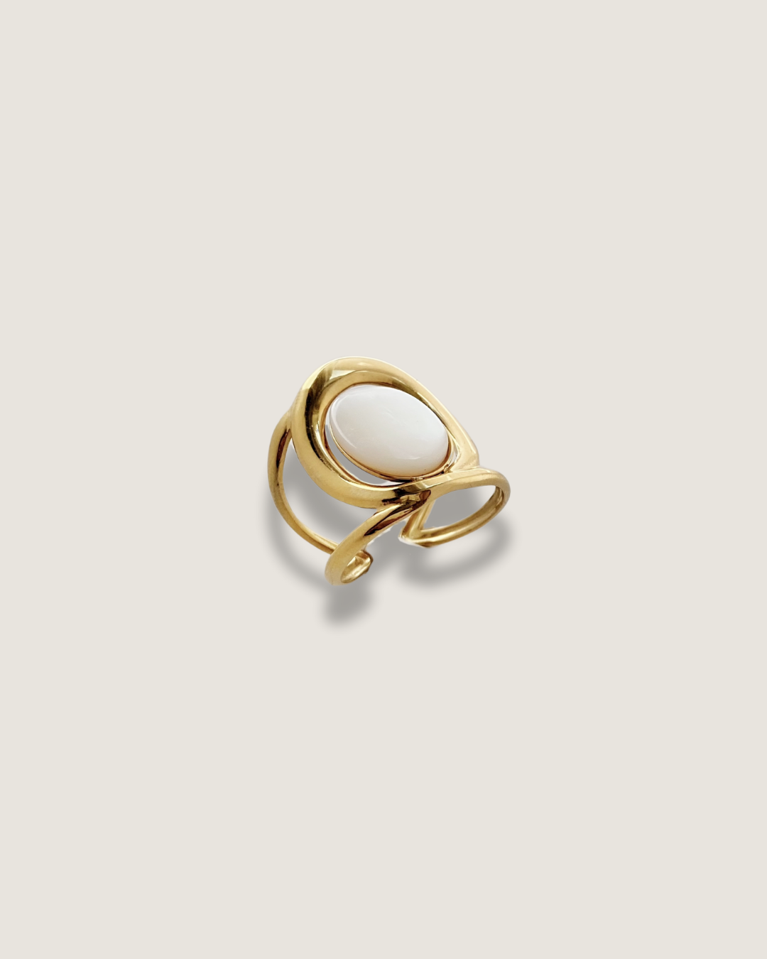 Opal Split Shank Ring