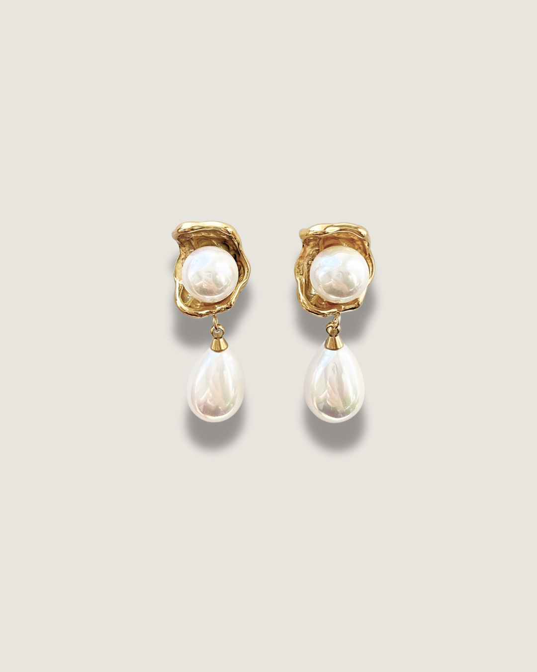 Oyster Pearl Dangle Earrings