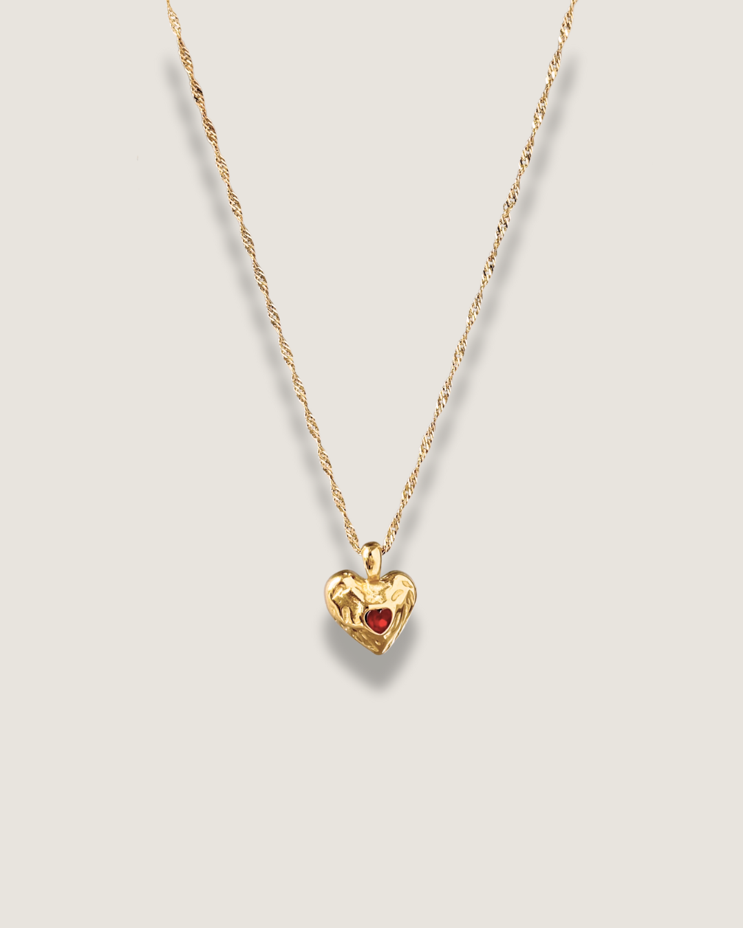 Red Heart Pendant Necklace