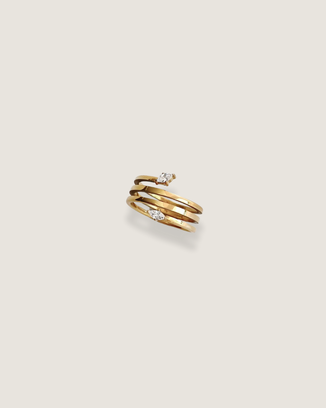 Serpentine Marquise Wrap Ring