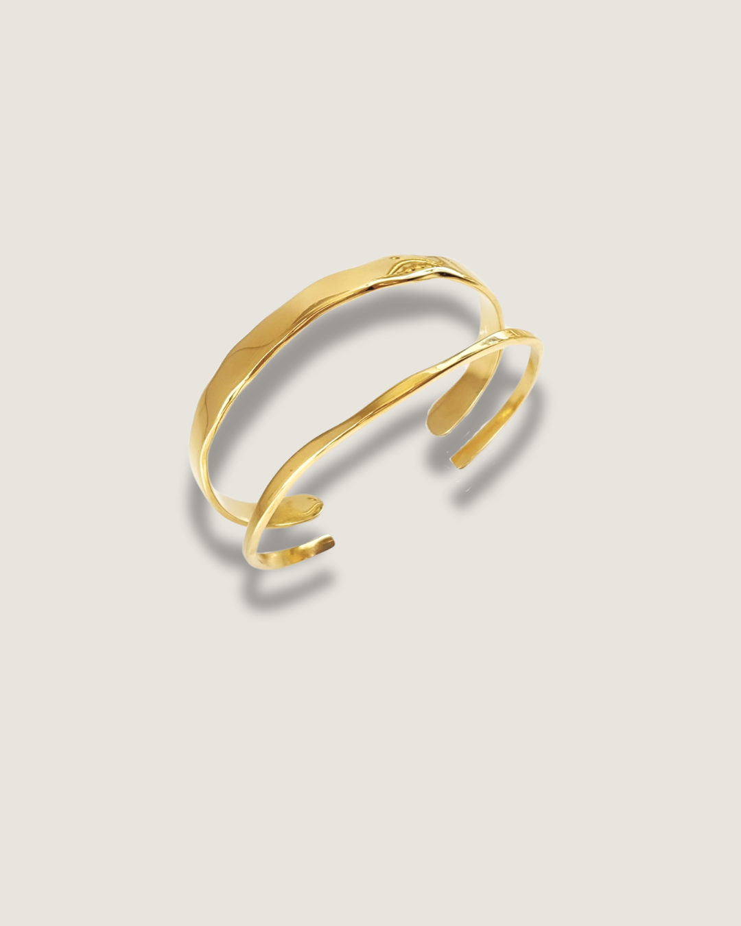 Gold Cuff Bangle Set