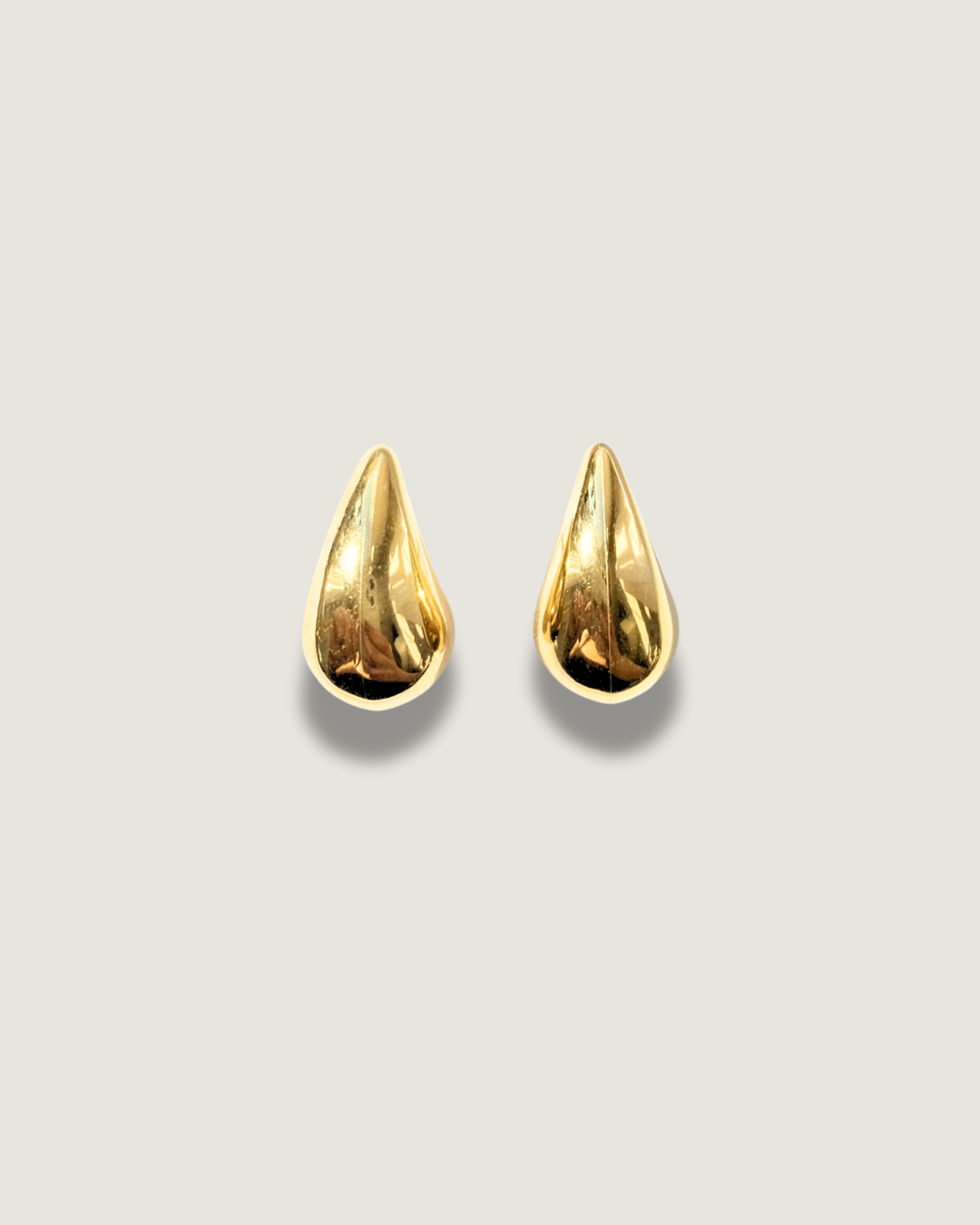 Tiny Gold Teardrop Earrings
