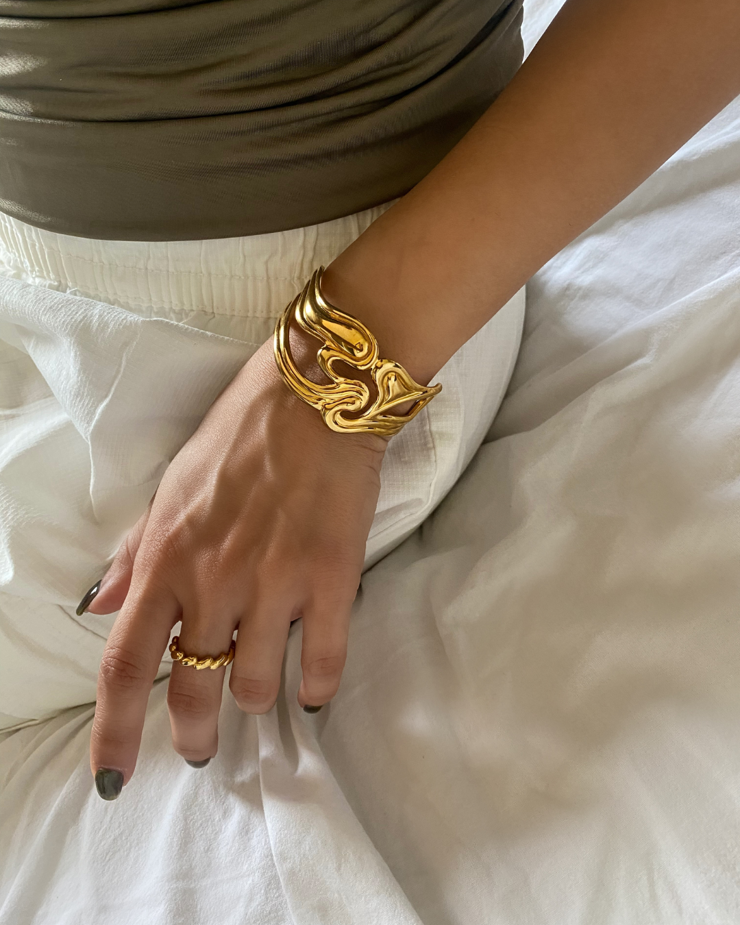 Molten Wave Cuff Bracelet